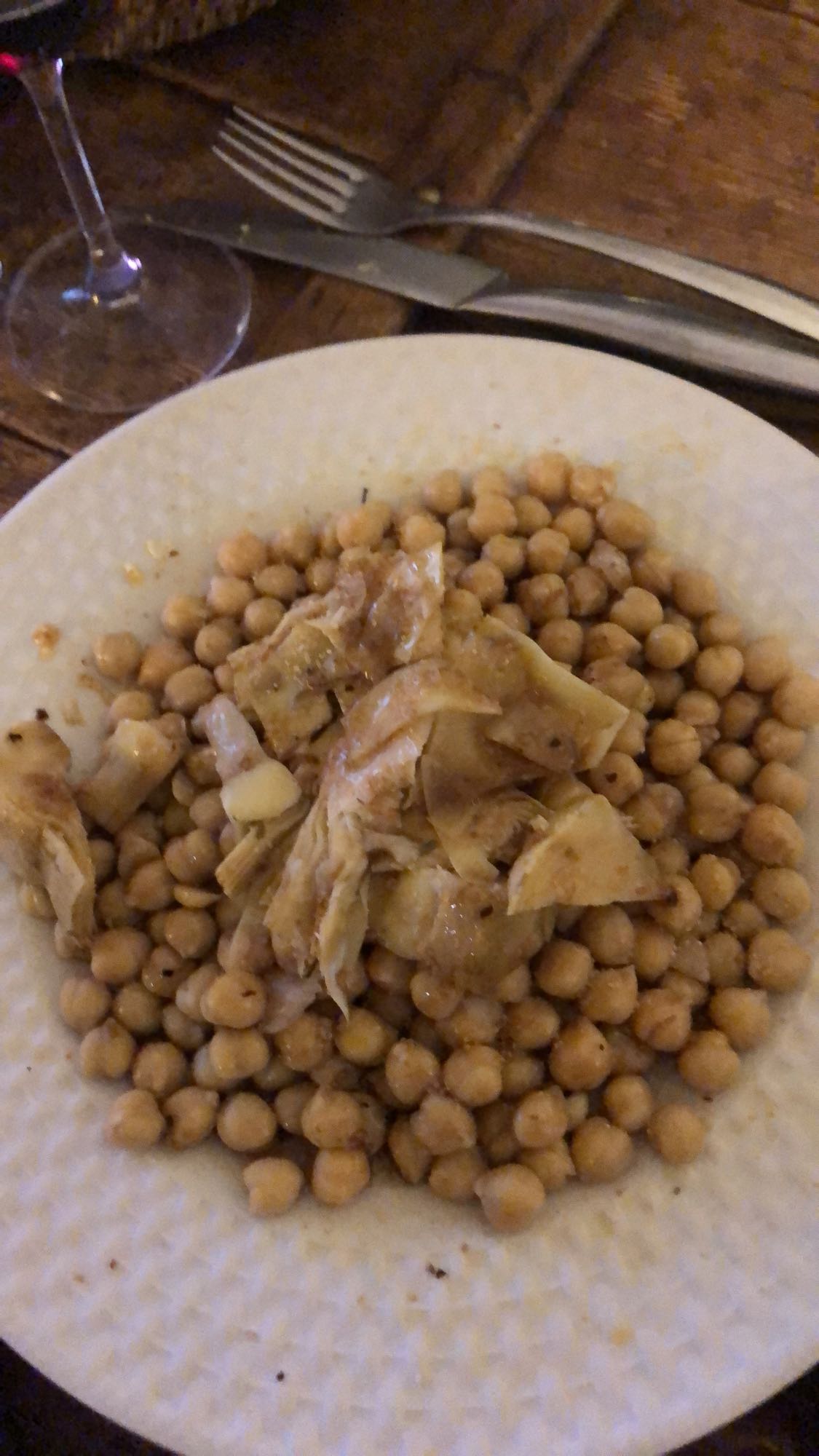 Pois chiches et artichauts