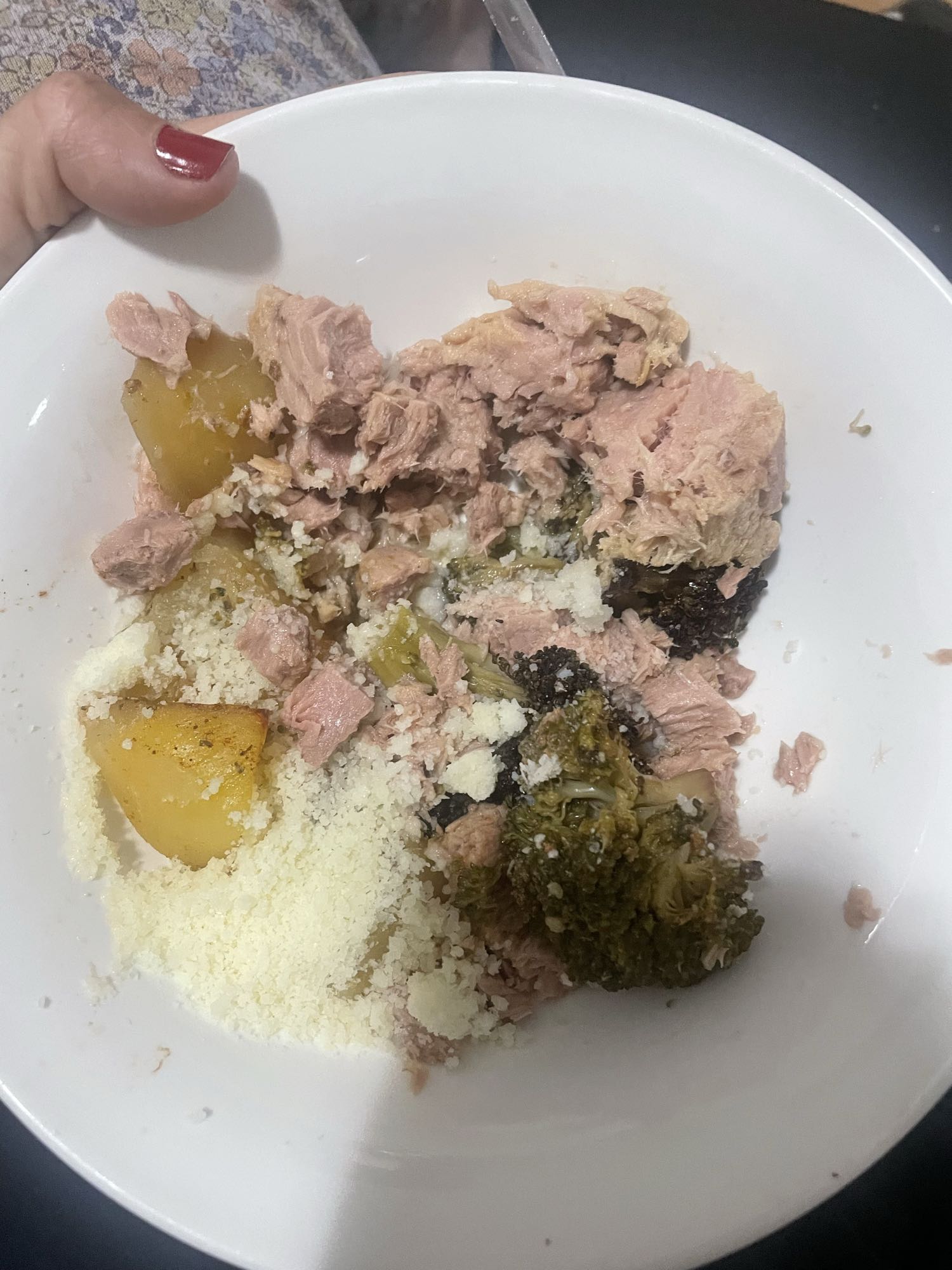 Atún con verduras y queso