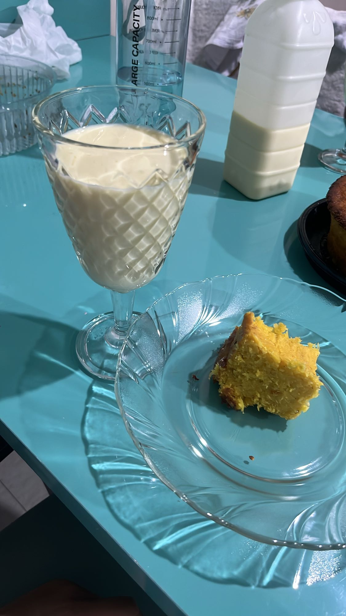 Bolo de milho e leite