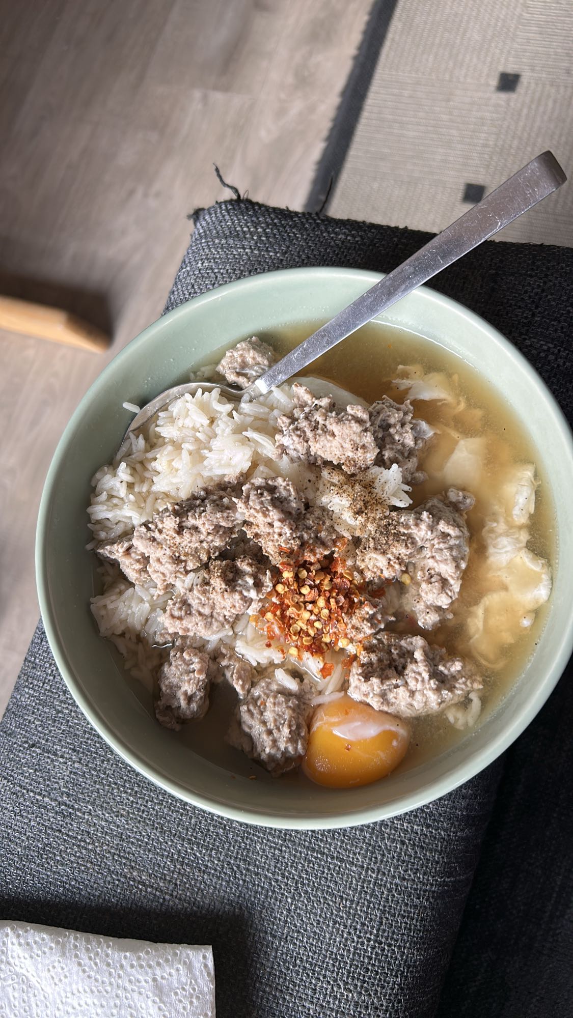 Kjøttbollesuppe med ris