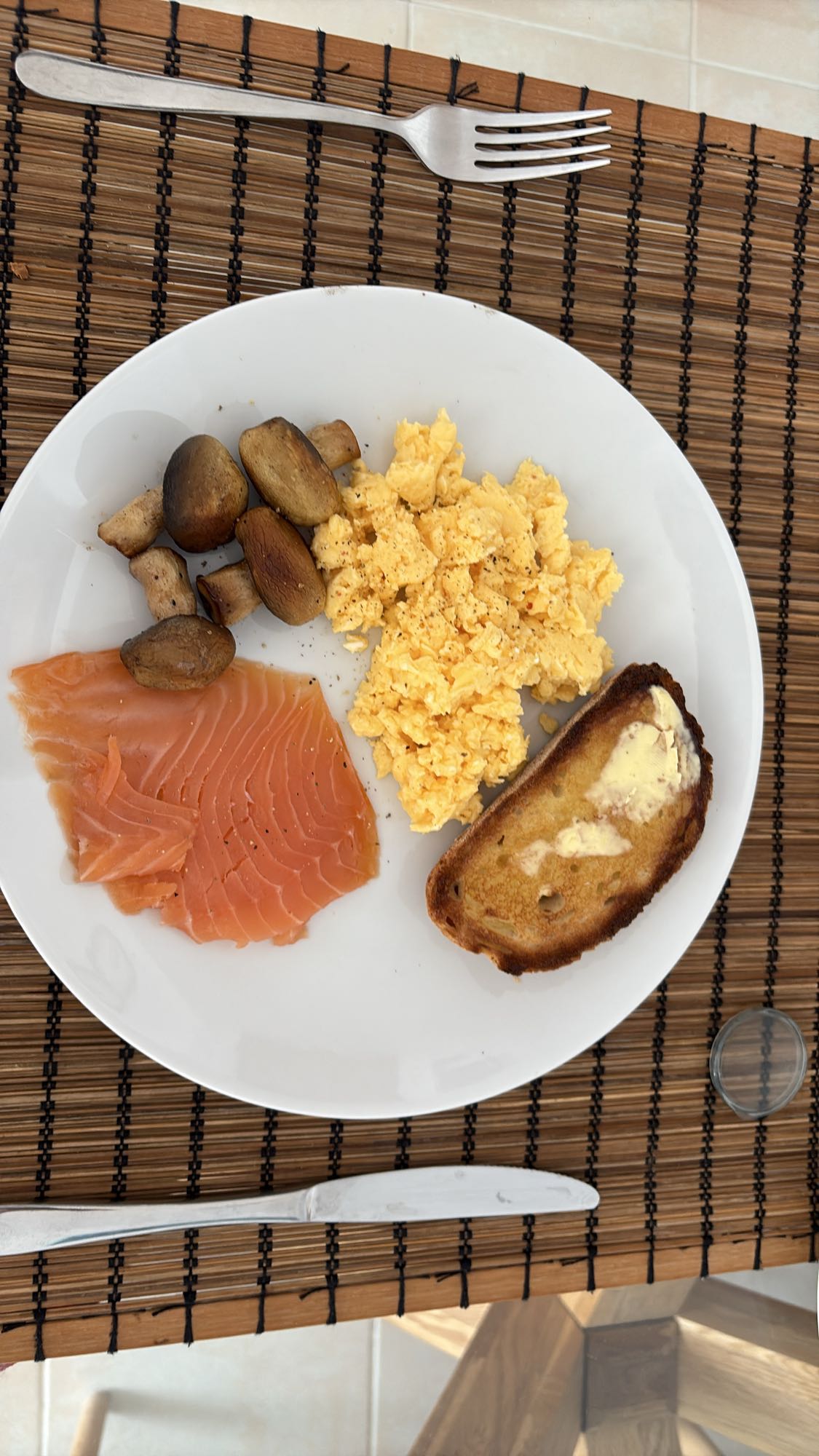 Salmon Egg Toast Plate