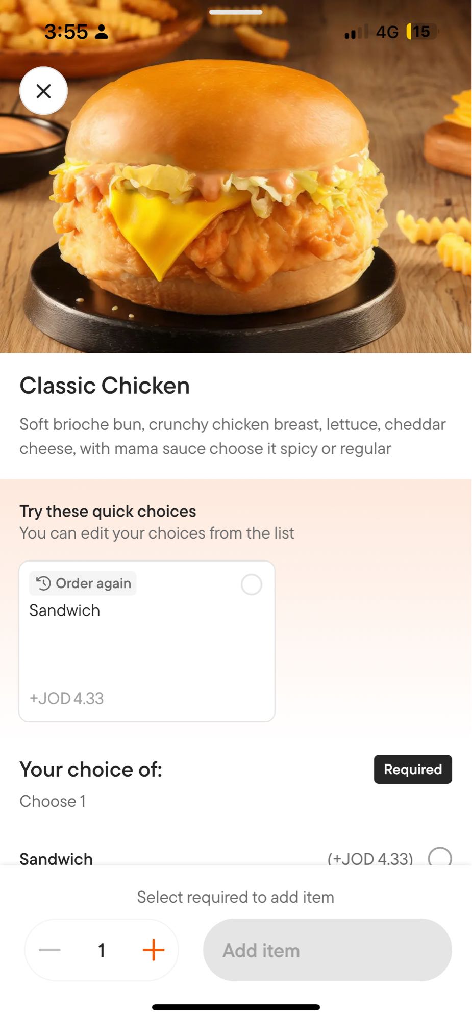 Classic Chicken Sandwich