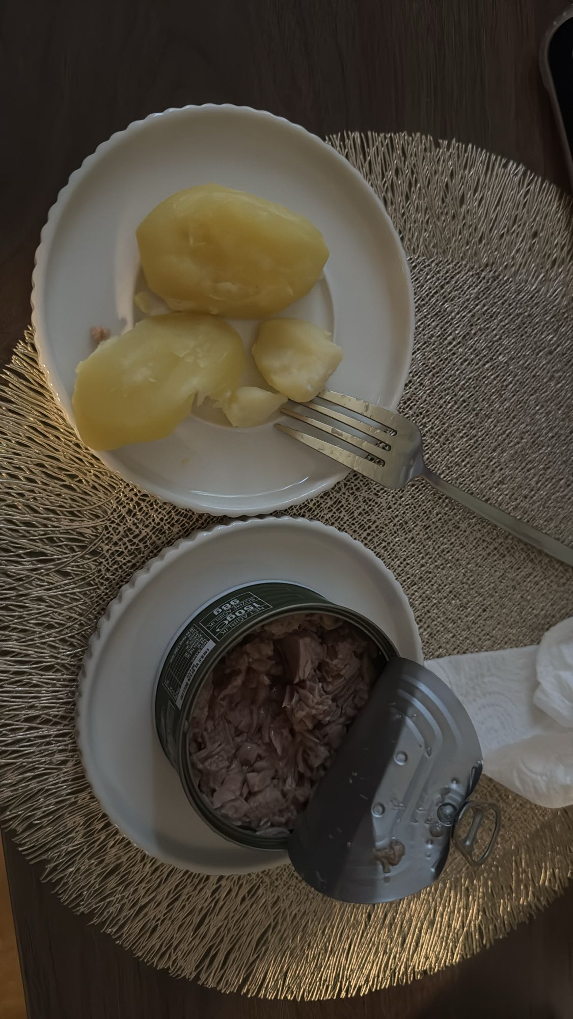 Картофель с тунцом