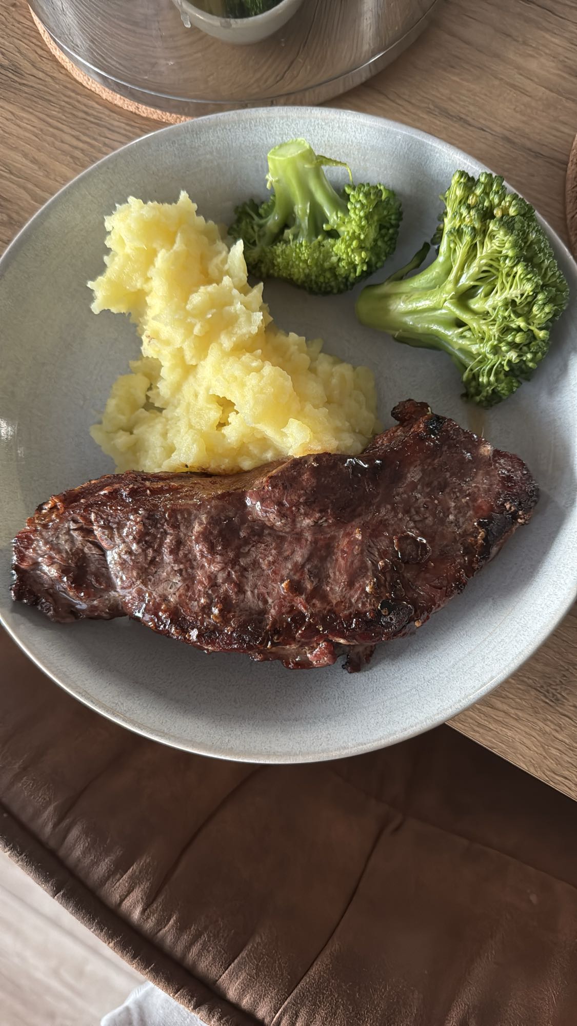 Steak met aardappelpuree