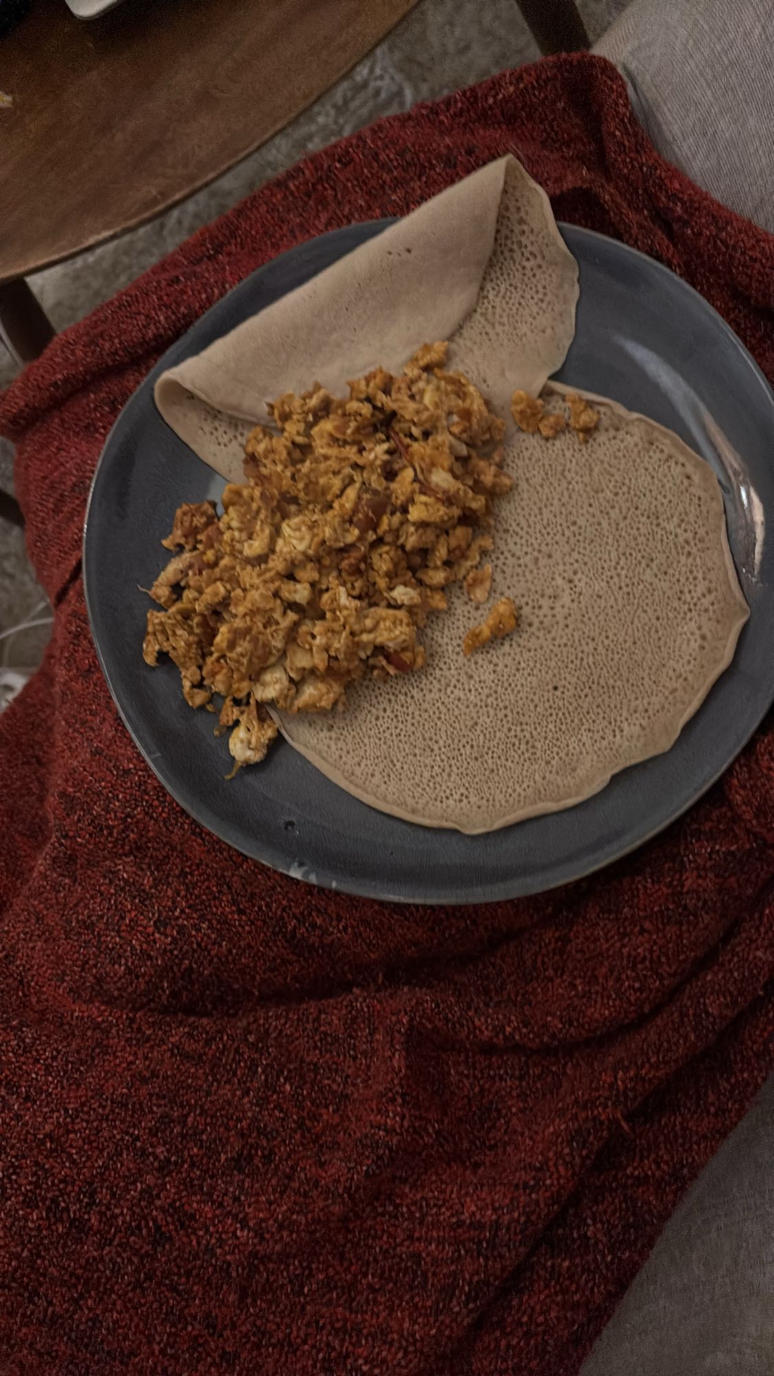 Injera med äggröra