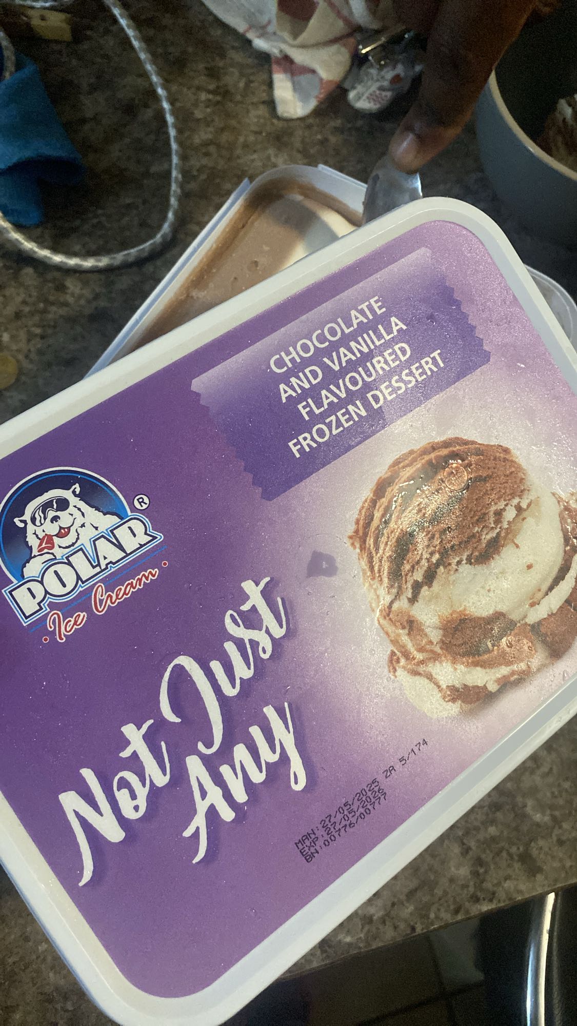 Chocolate Vanilla Frozen Dessert