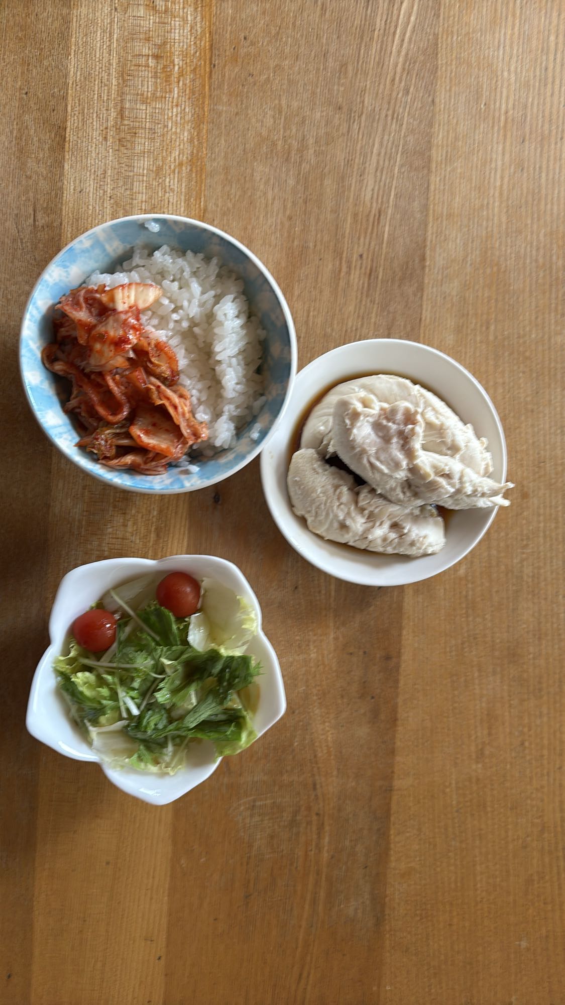 鶏むね肉とキムチごはん