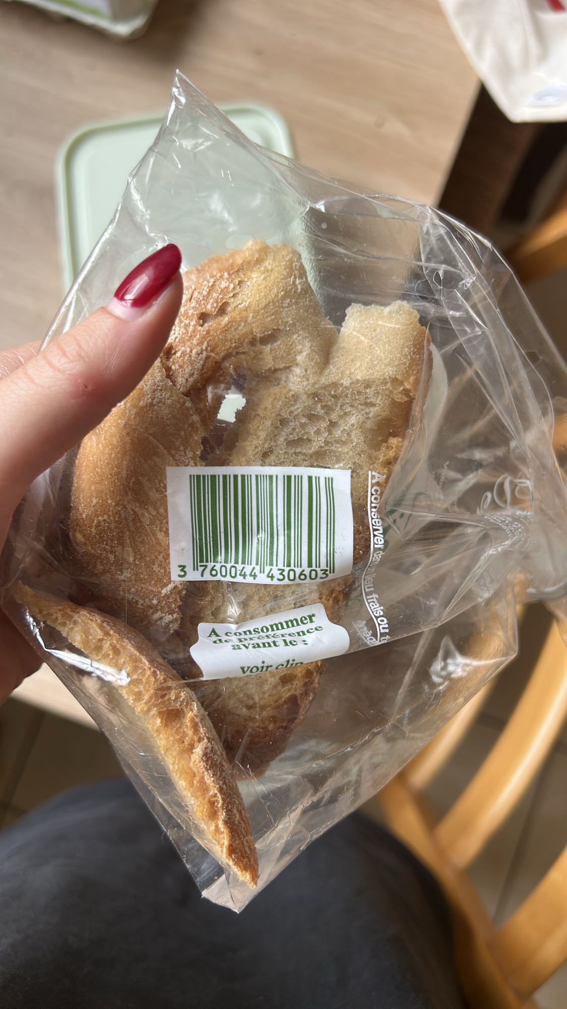 Tranches de pain sec