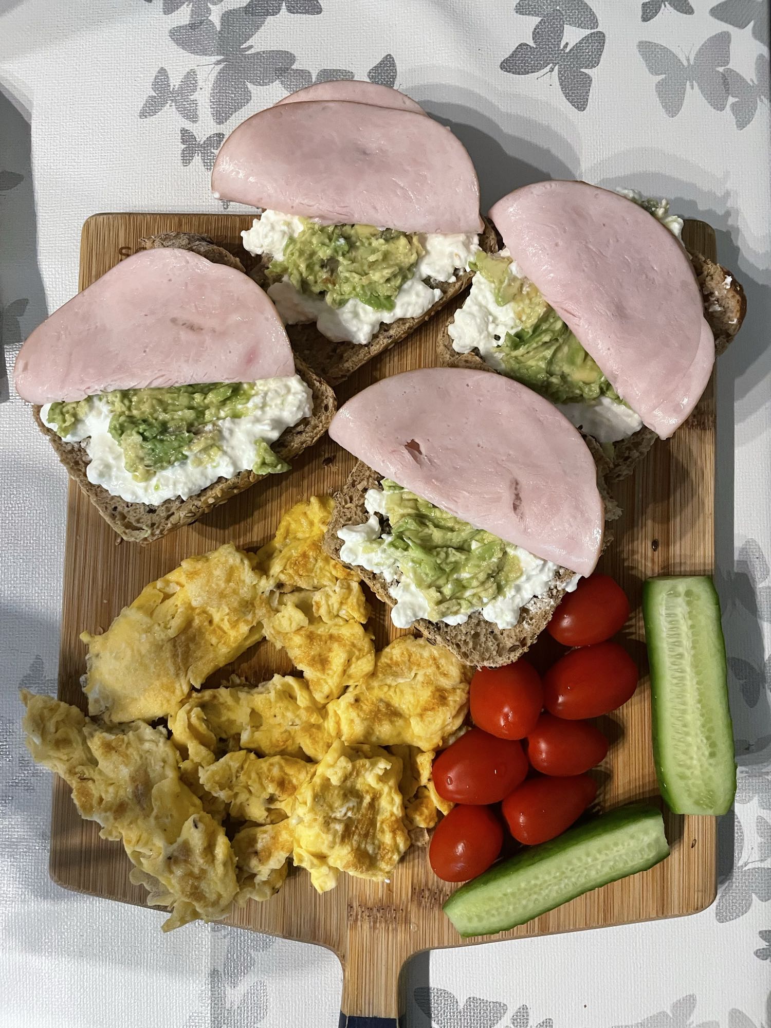 Gezond ontbijt plankje