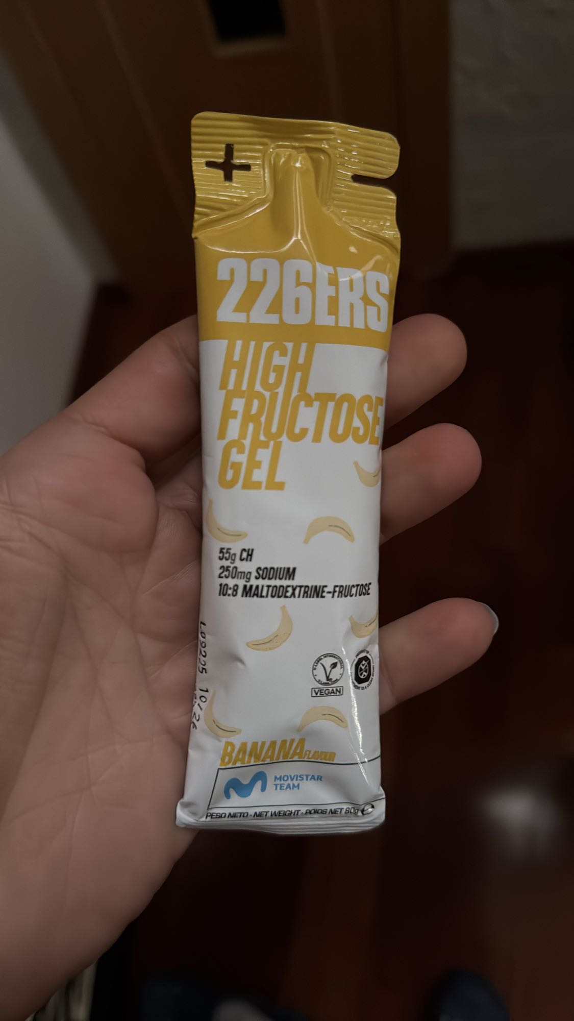 Gel energético plátano