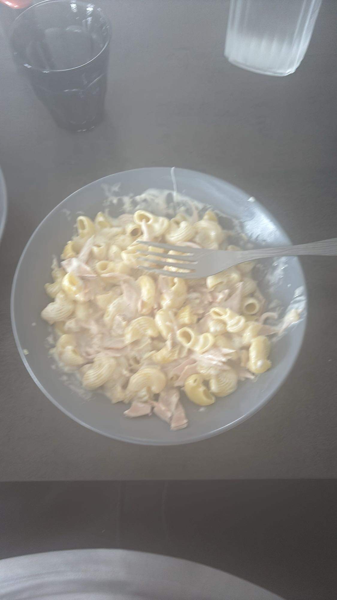 Pâtes jambon crème