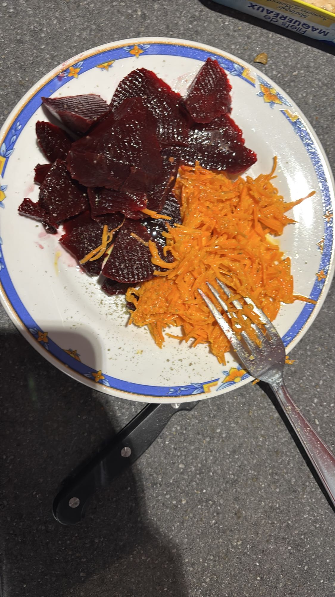 Betterave et carotte râpée