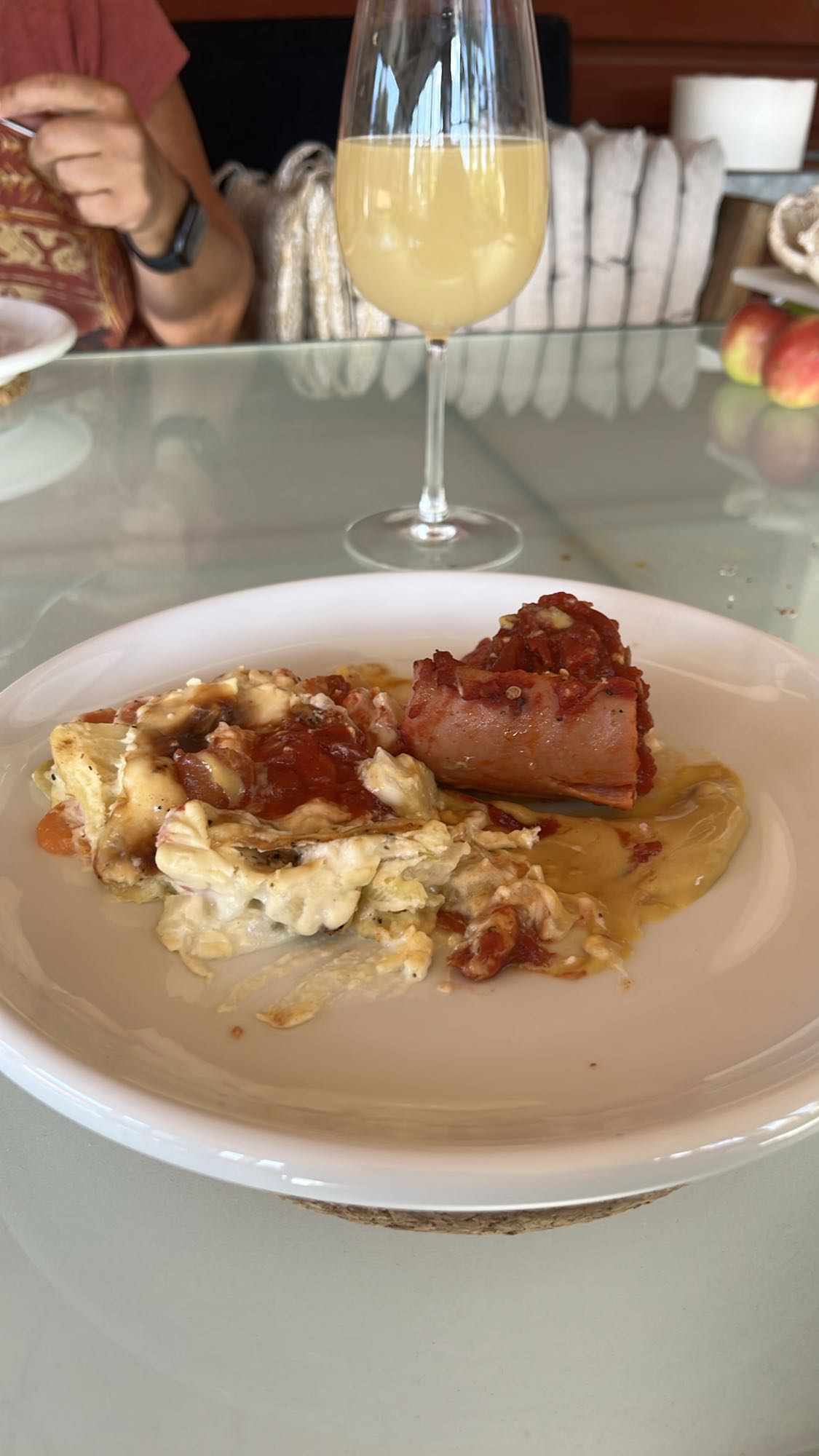 Ostgratäng med skinka