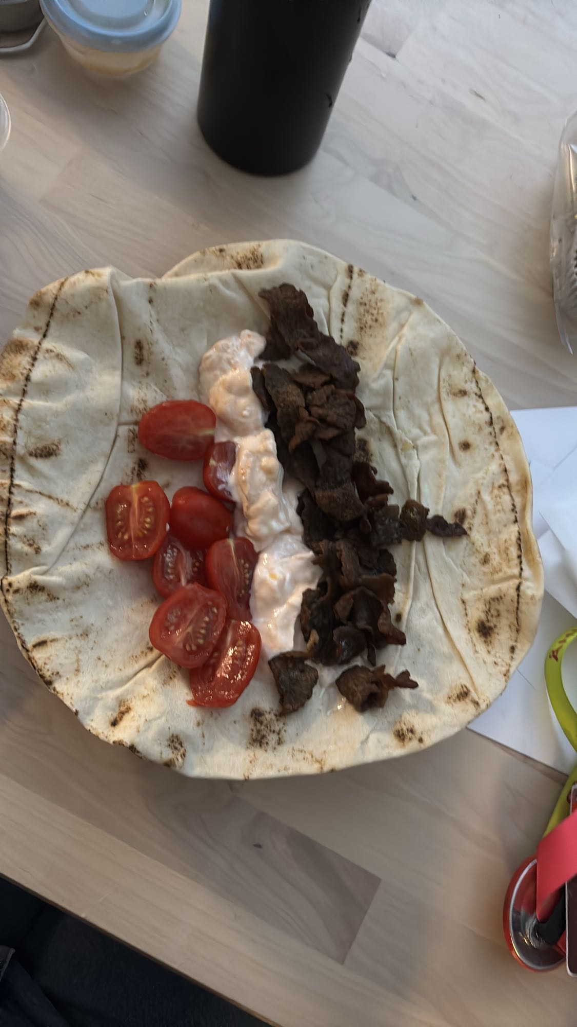Kebabwrap med tomat
