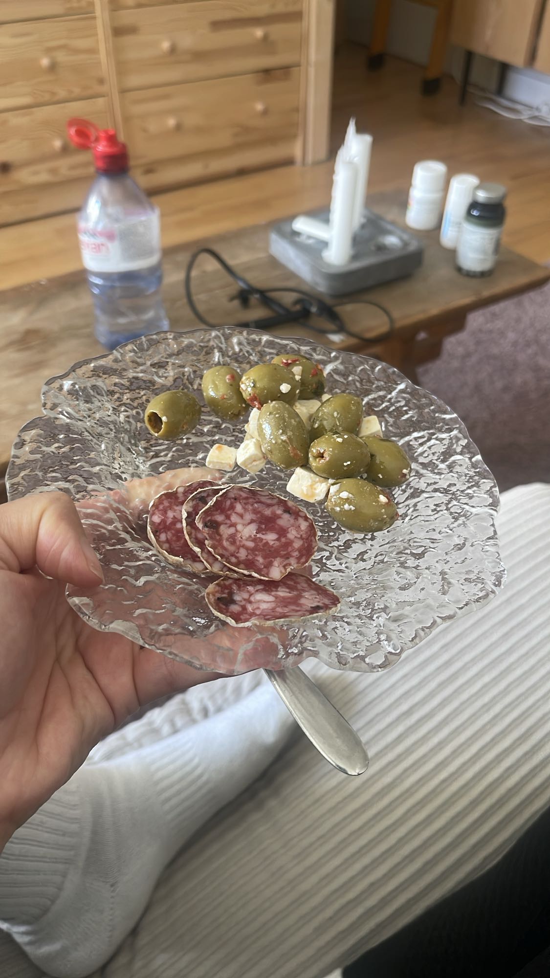 Salami, oliver och feta