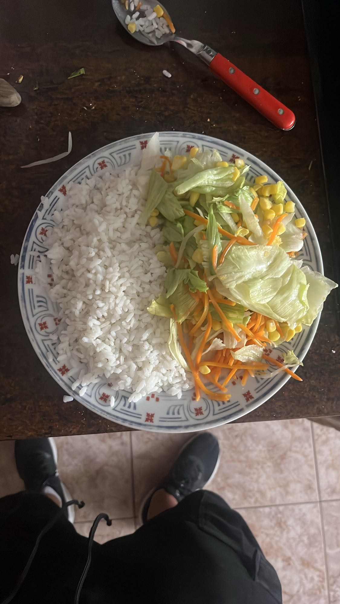Arroz con ensalada