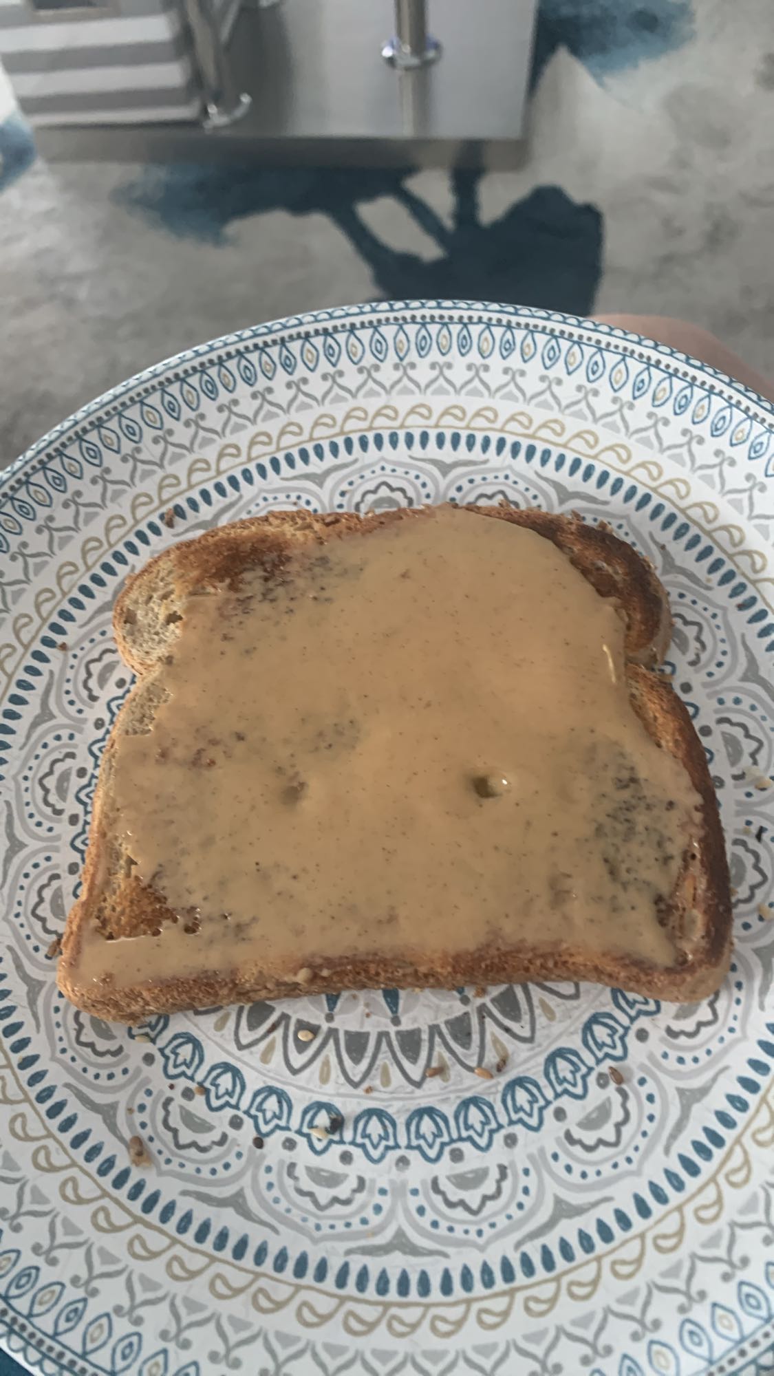 Toast au beurre de cacahuète
