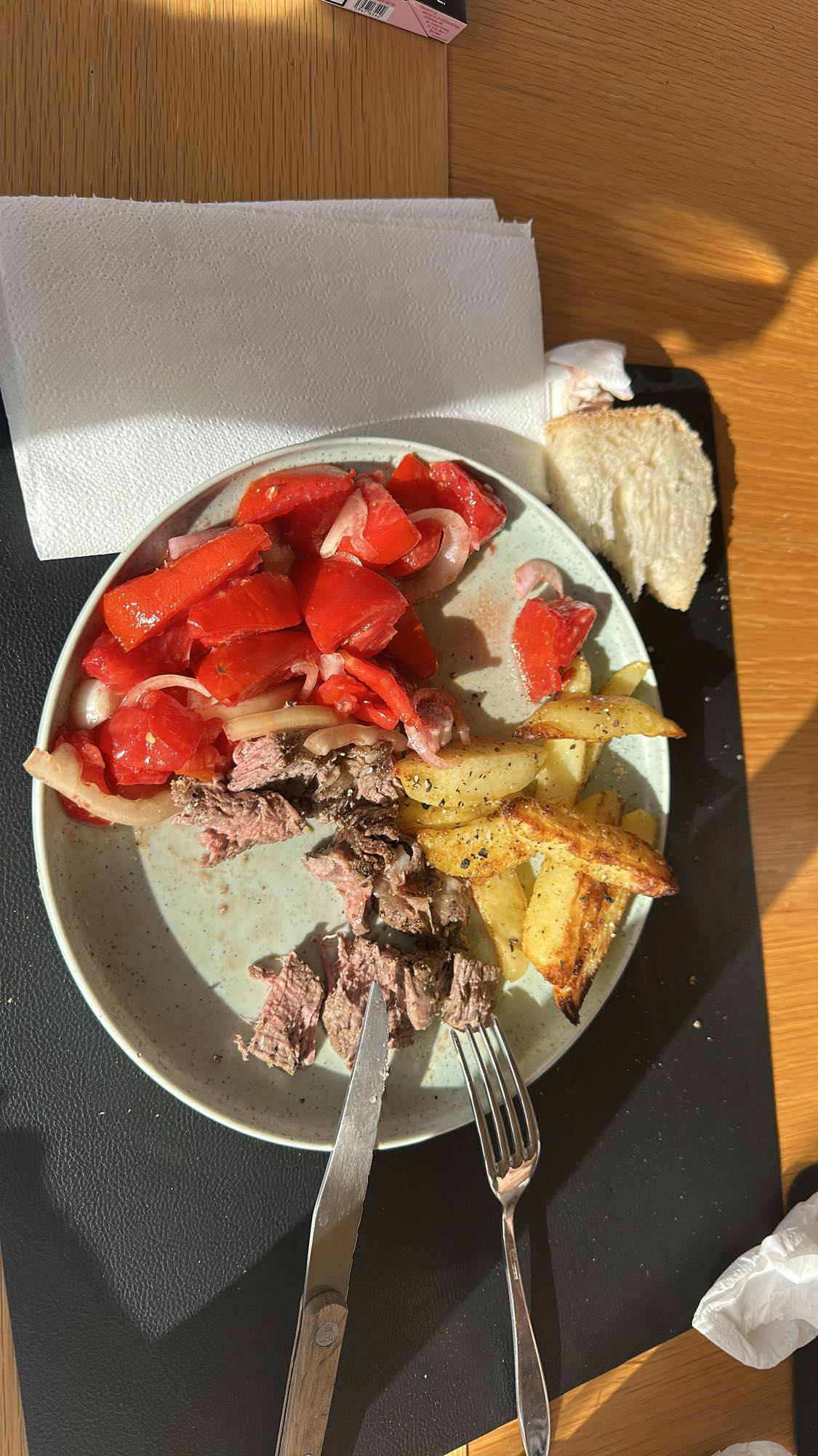 Steak with salad & fries