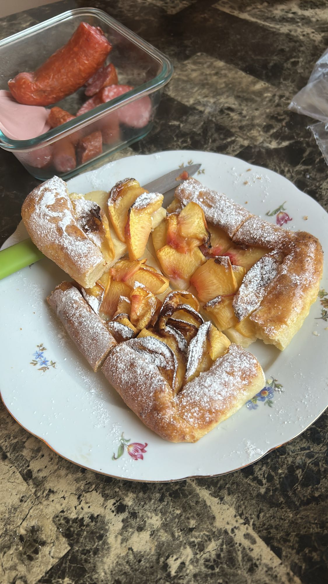 Peach Pastry & Sausage