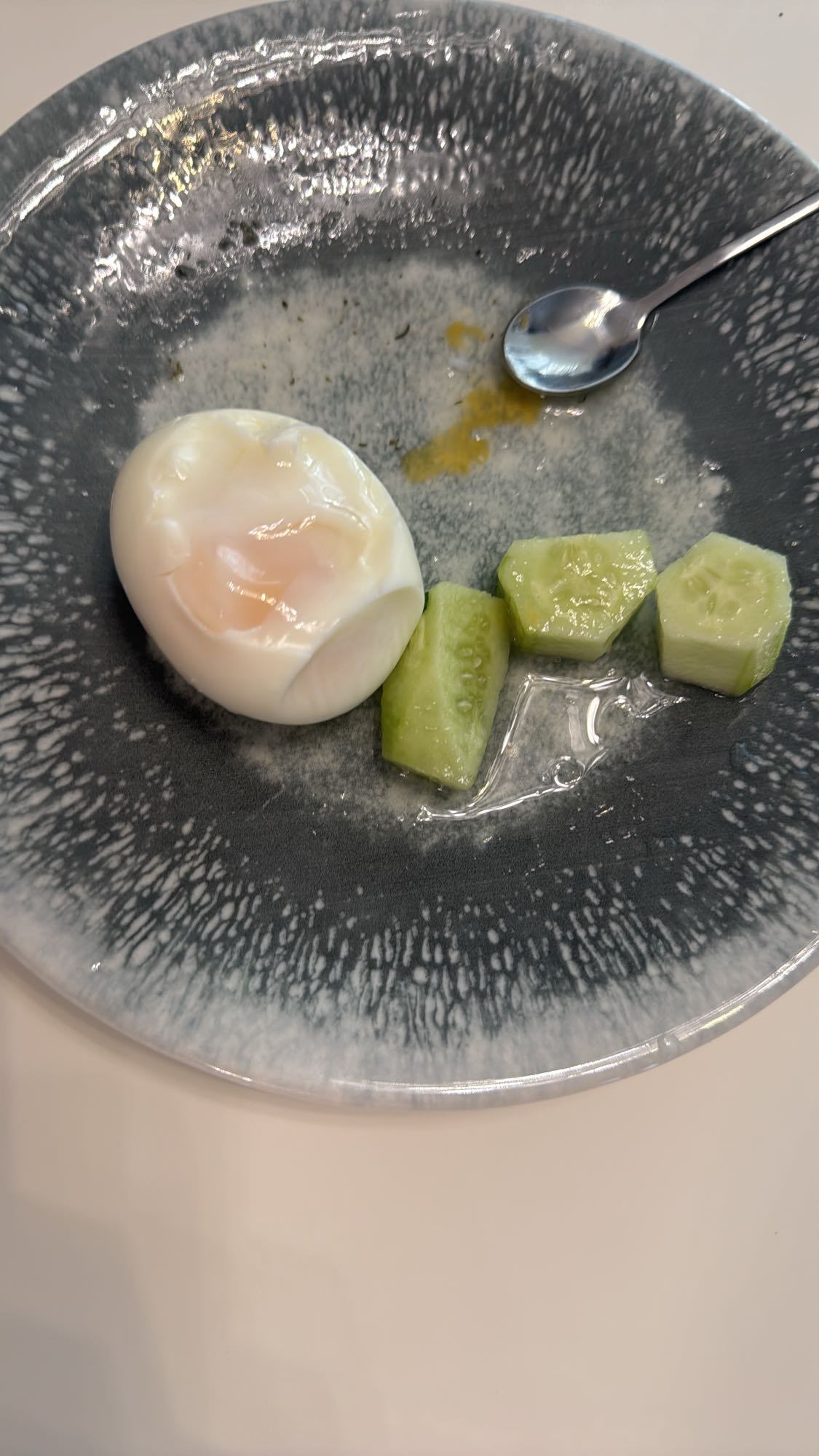 Egg and cucumber plate