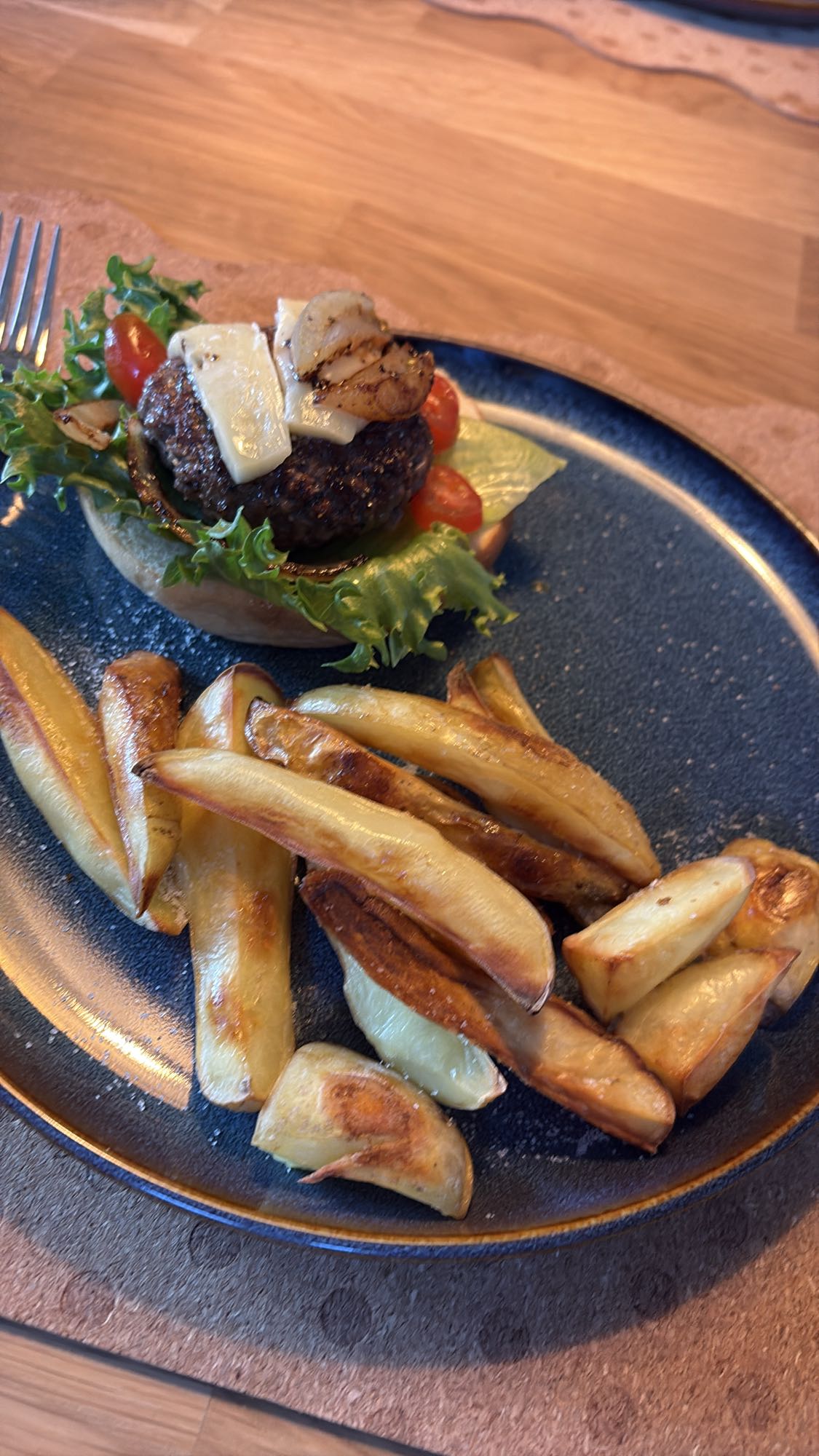 Hamburgare med potatis