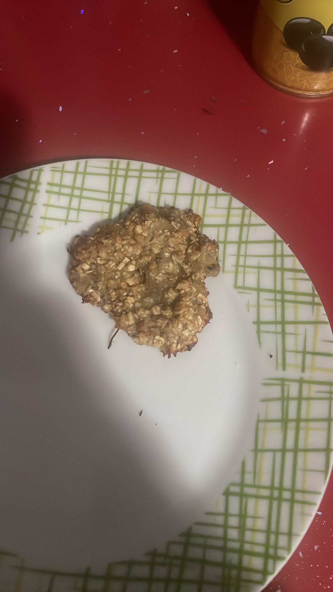 Galleta de avena y plátano