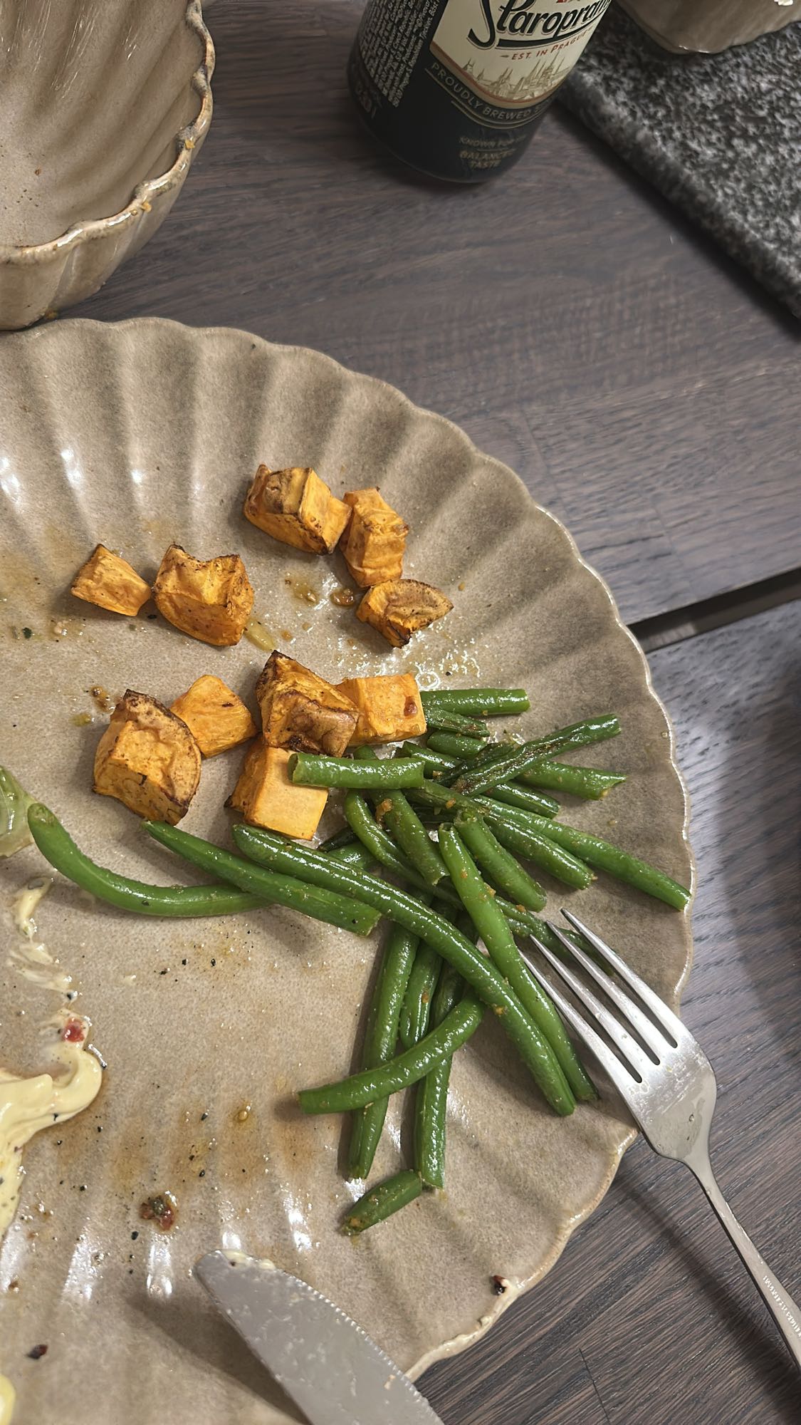 Sötpotatis & haricots verts