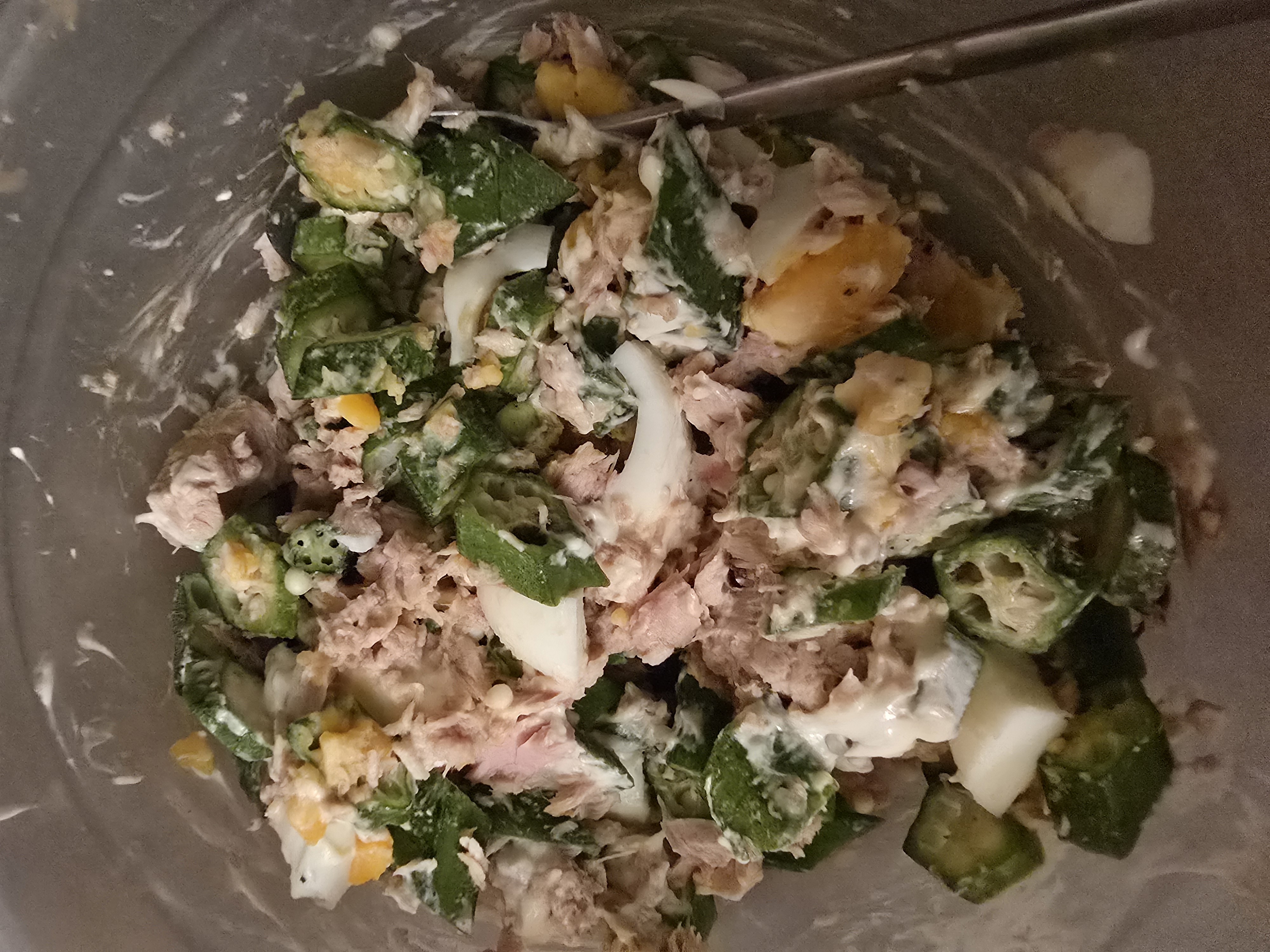 Tuna Okra Egg Salad