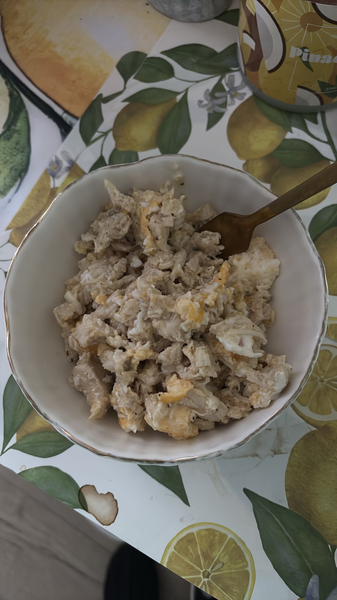 kurczak z jajkiem i owsem