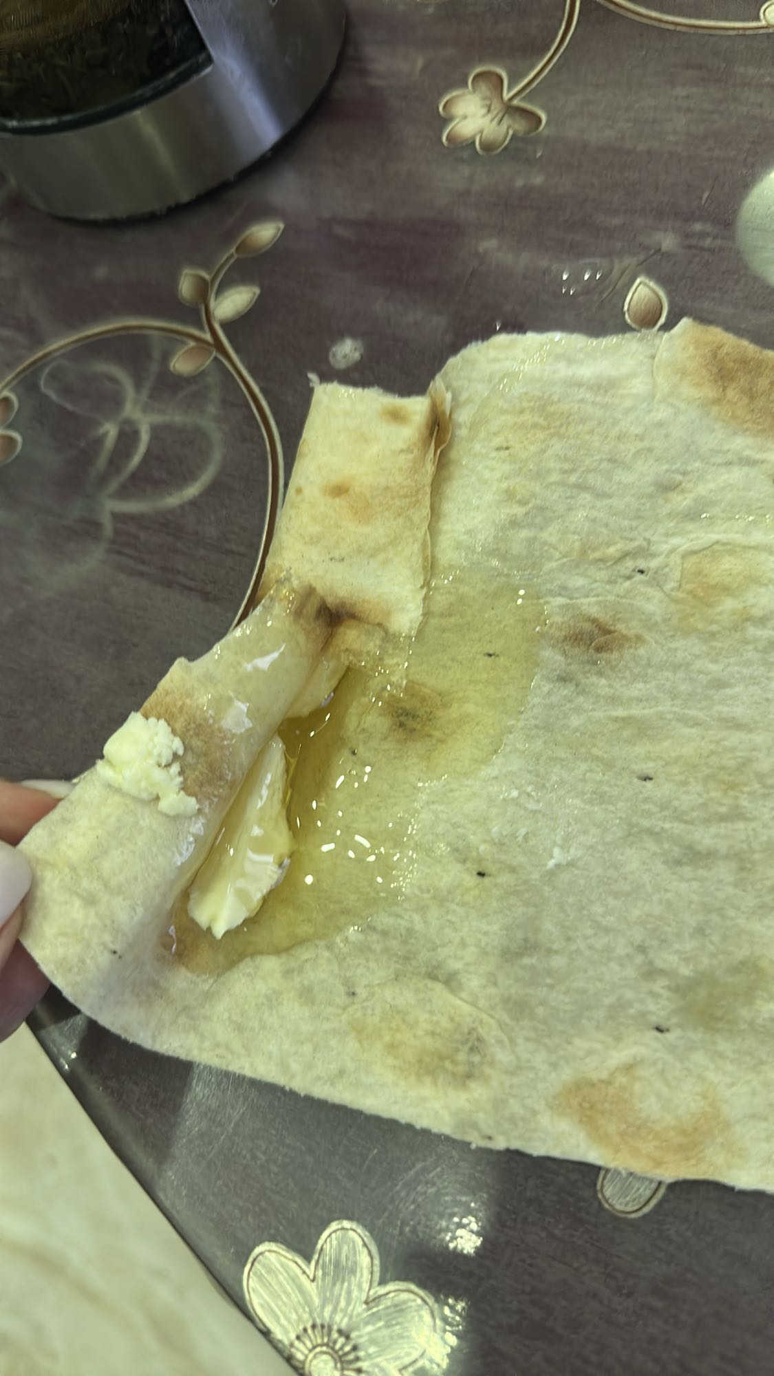 Flatbread with butter & honey