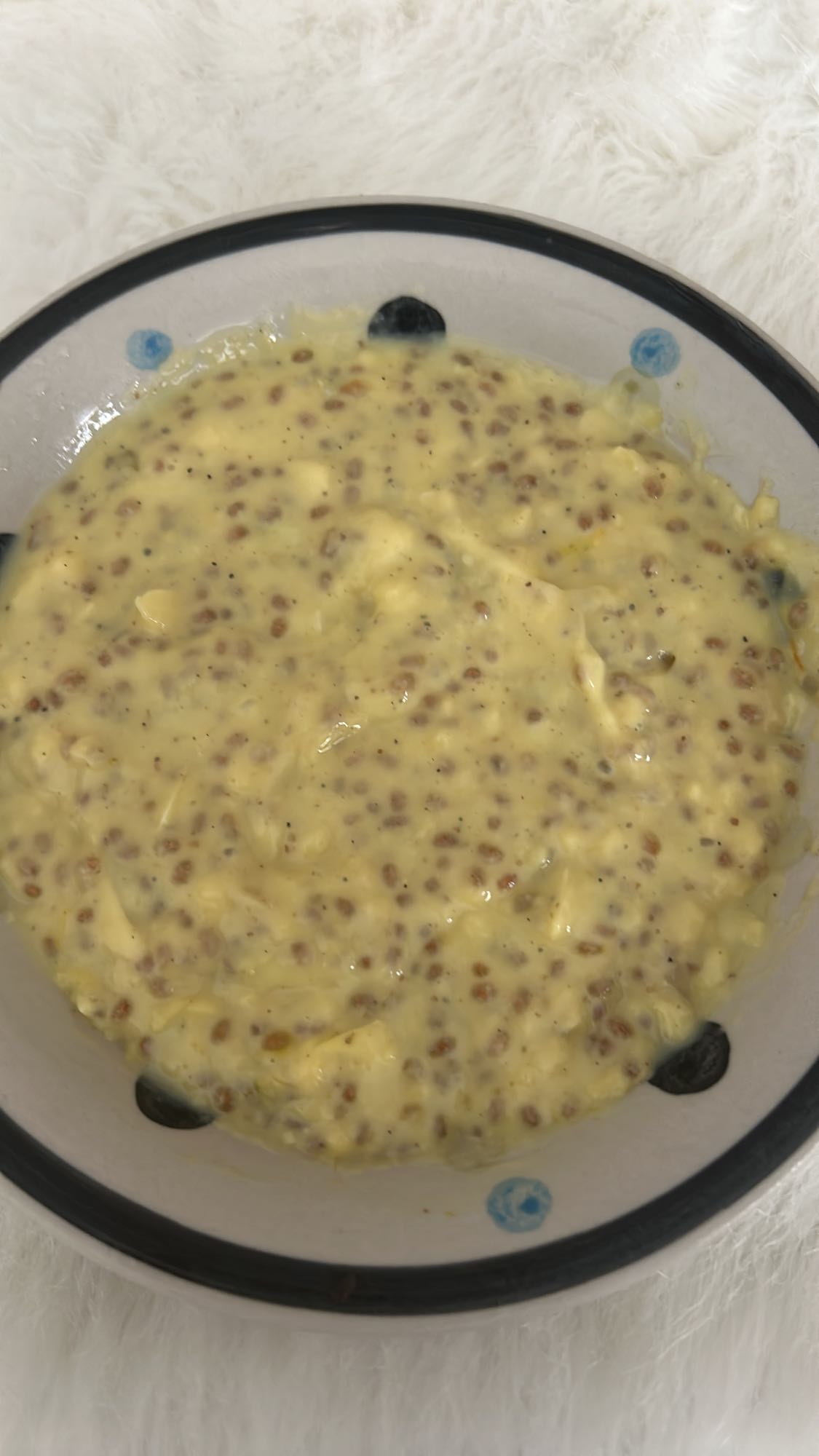 بيض مخفوق مع بذور الكتان