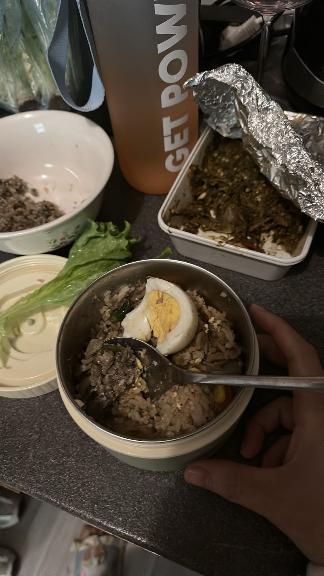 Rijst met ei en gehakt