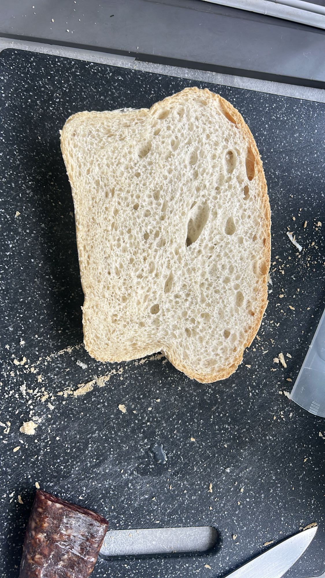 Bread and Salami Slice