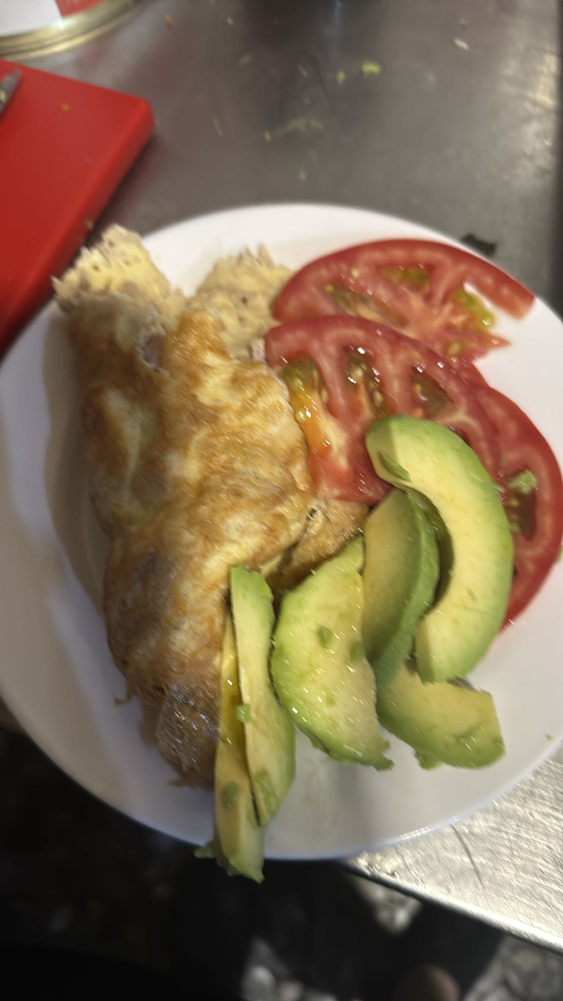 Tortilla con aguacate