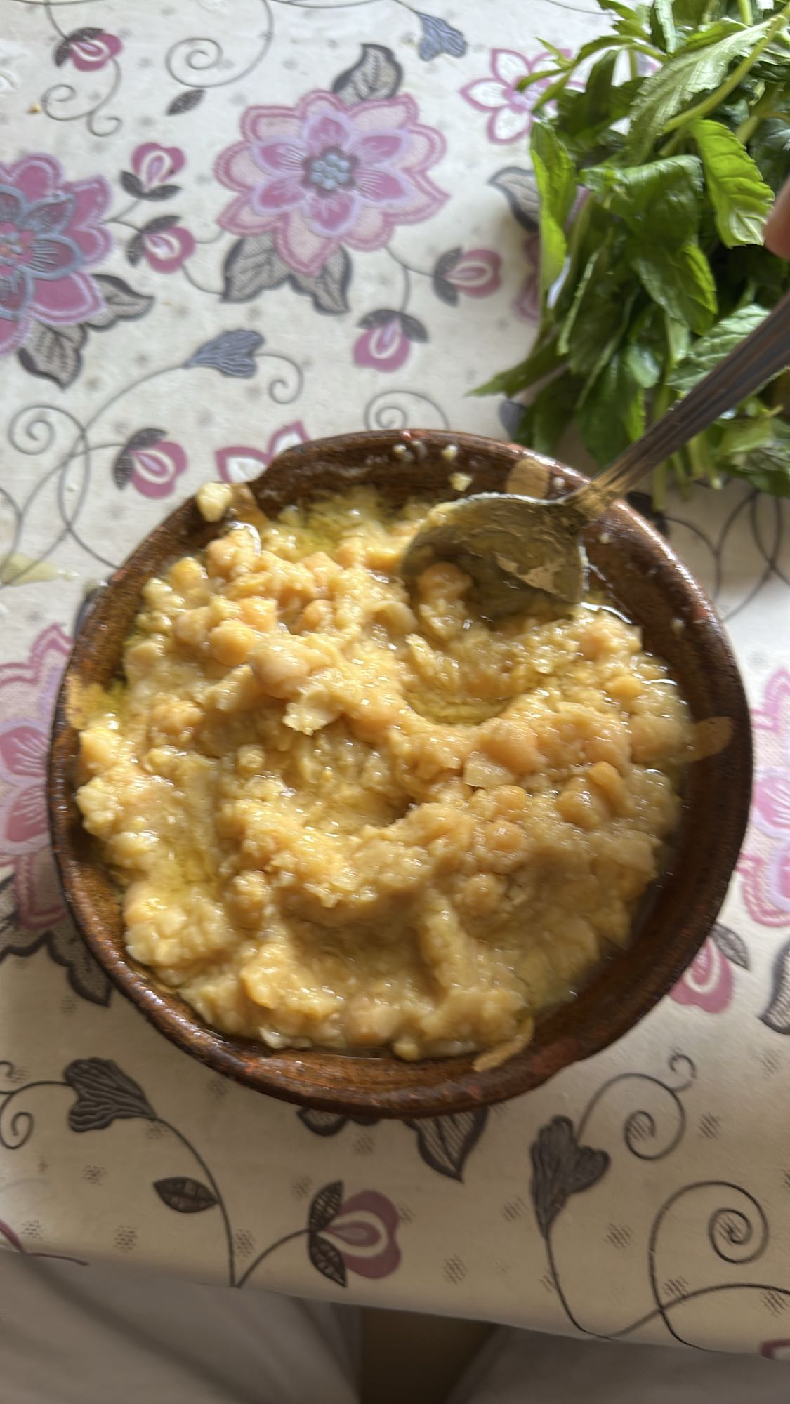 Mashed Chickpea Bowl