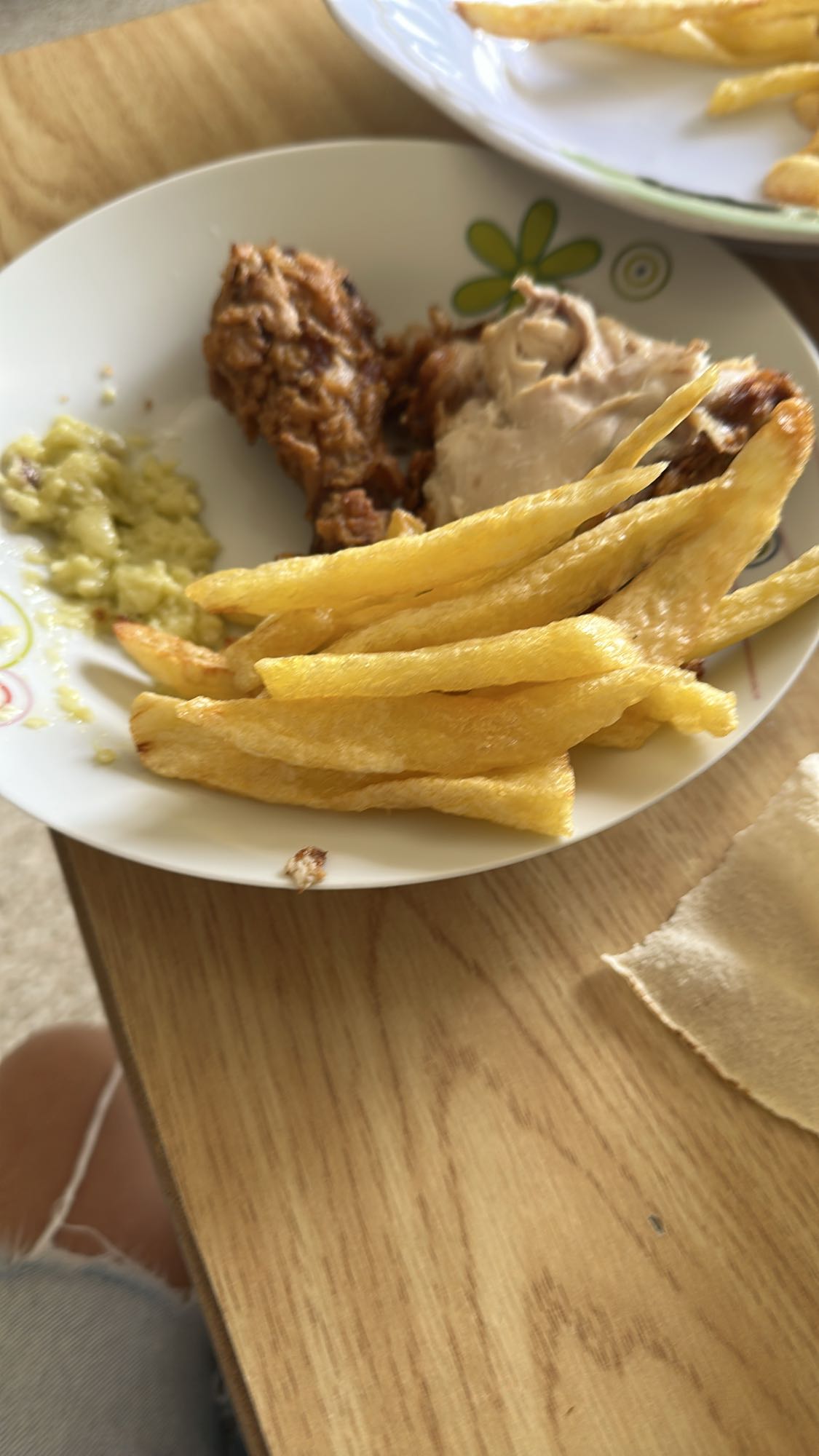 Fried chicken and fries plate