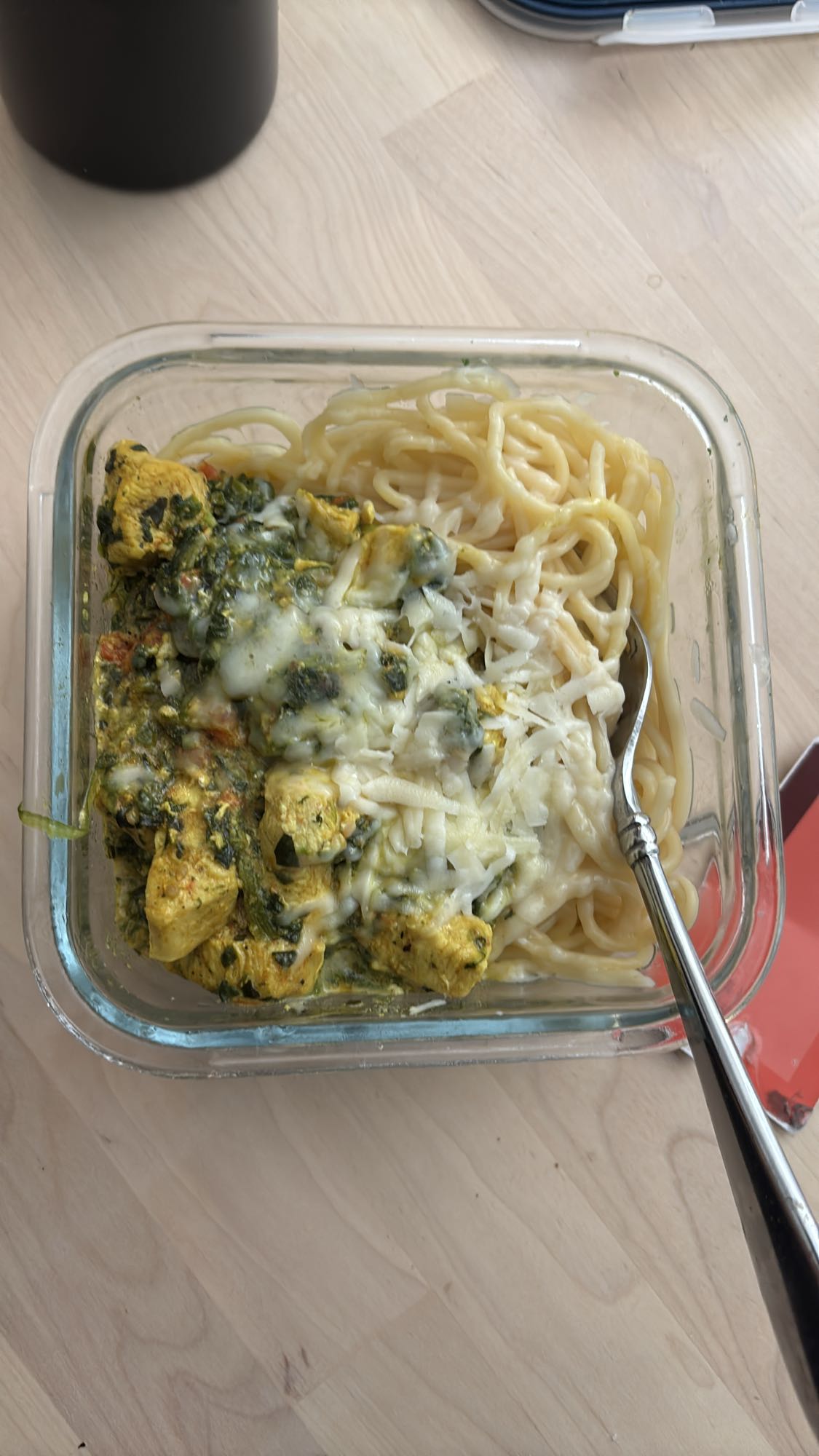 Kycklingpasta med ost