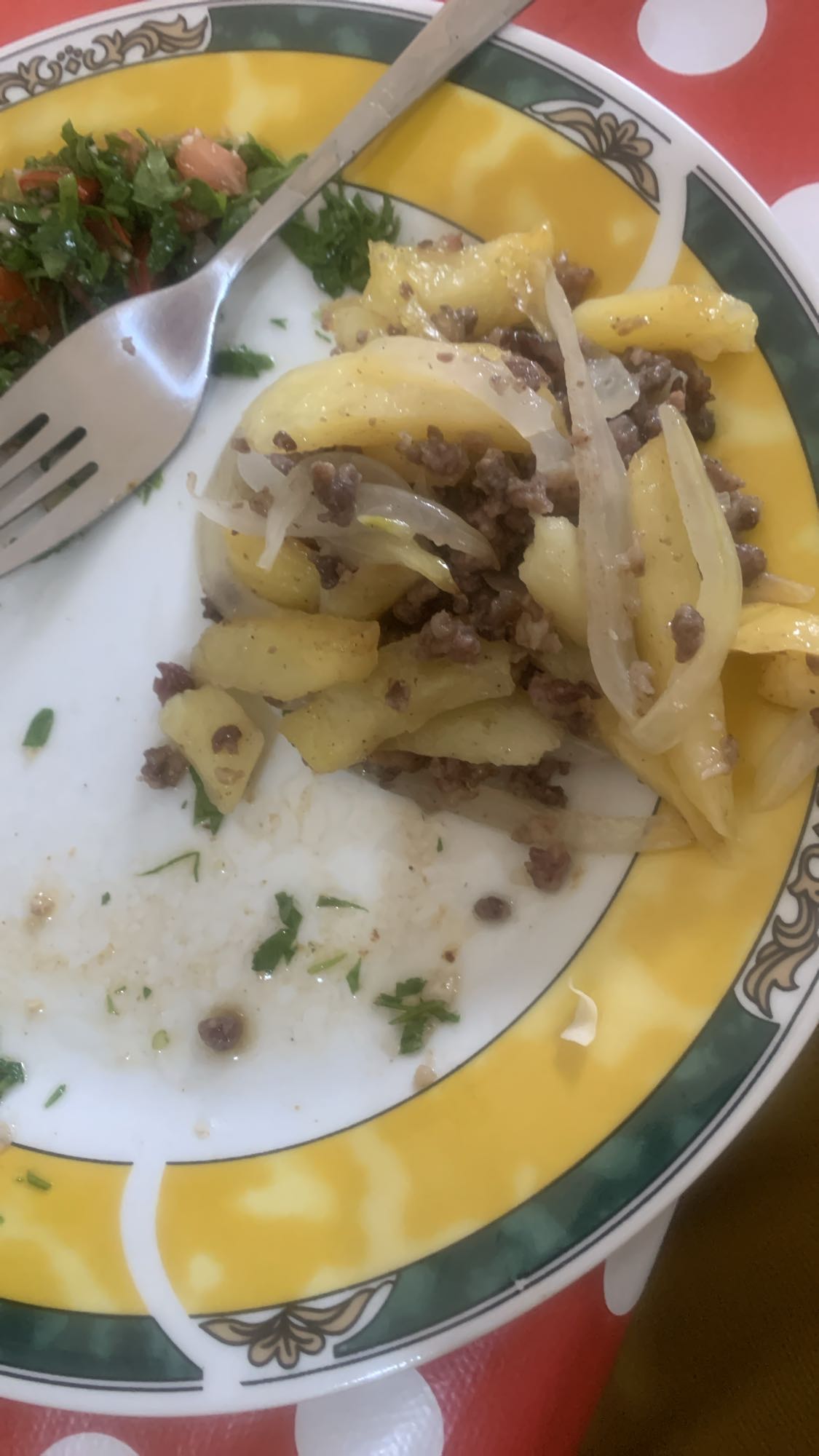 Beef Potato Mix with Salad