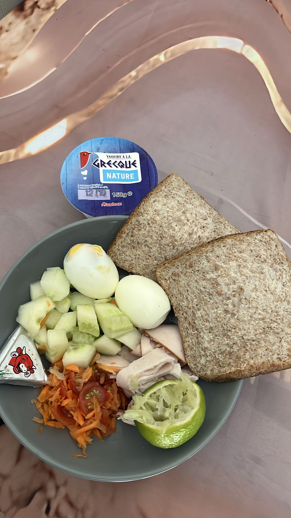 Assiette équilibrée déjeuner