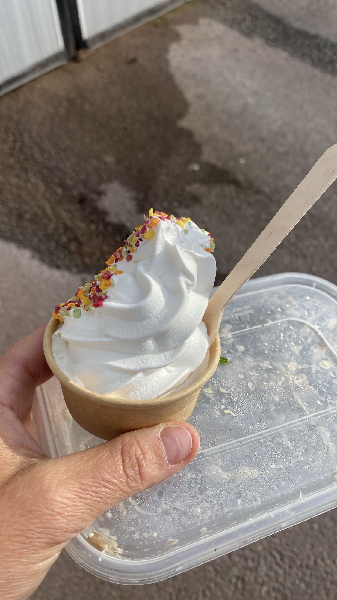 Mjukt glass med strössel