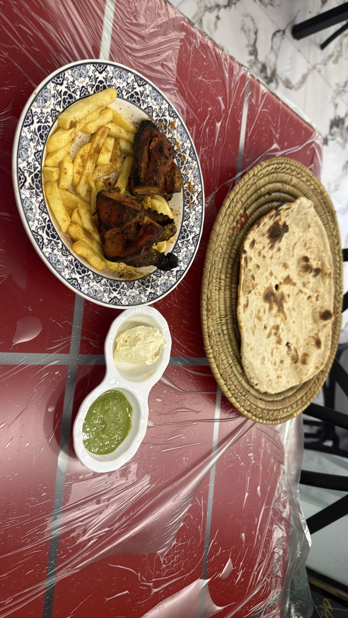 Grilled Chicken with Bread