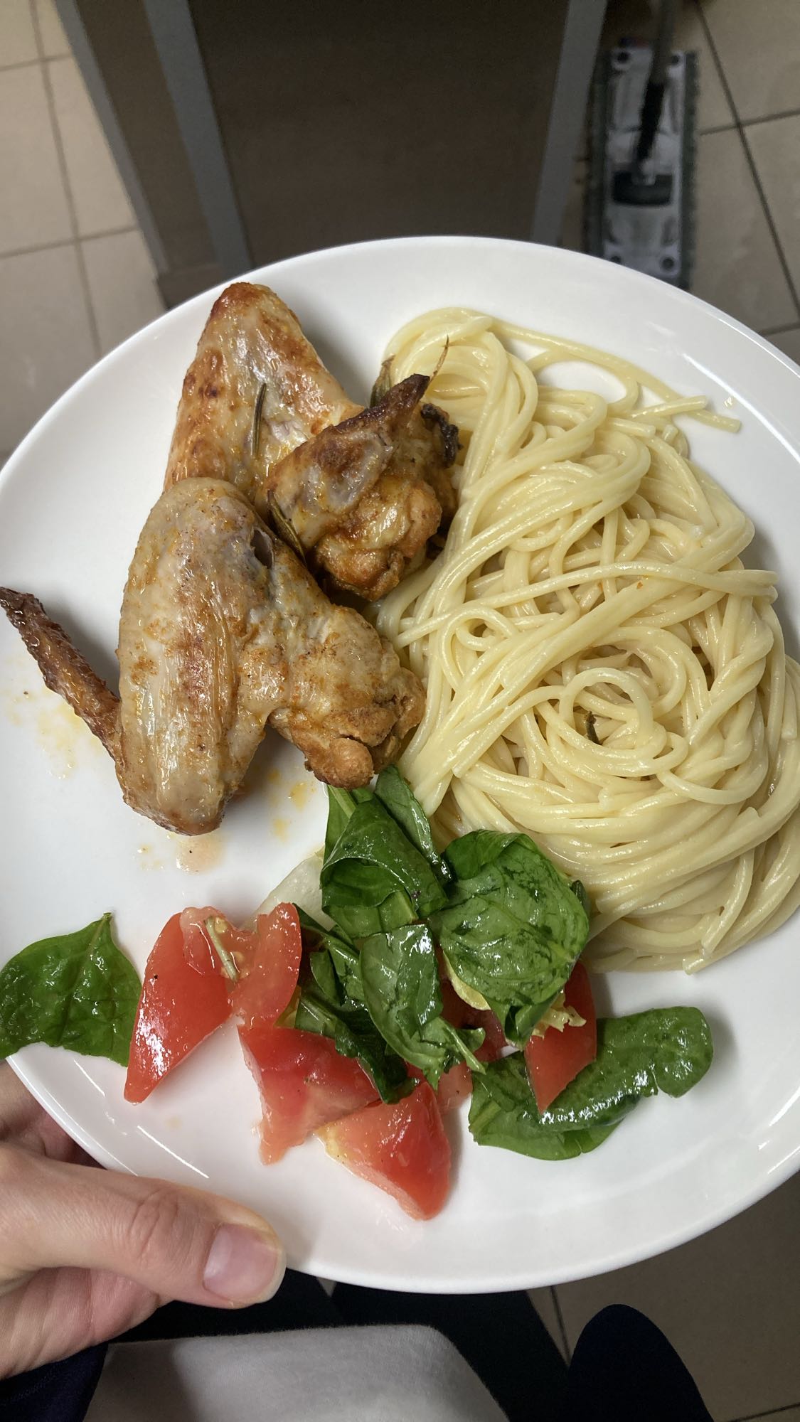 Chicken Pasta with Salad