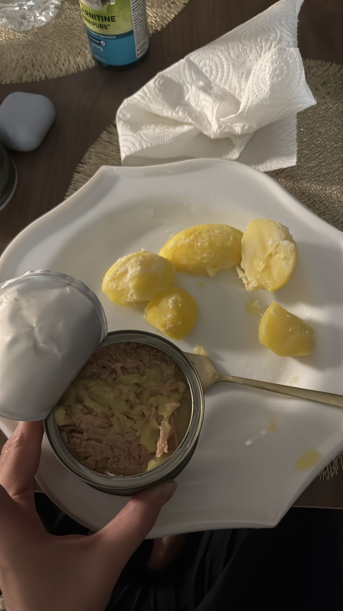 тунец с картофелем