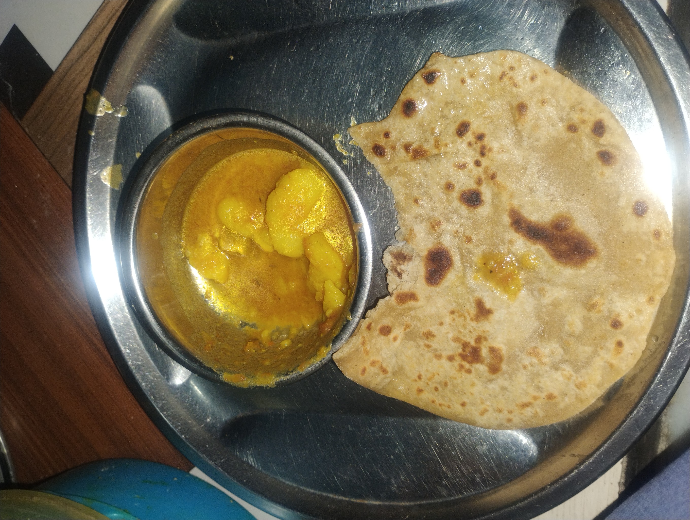 Potato curry with roti