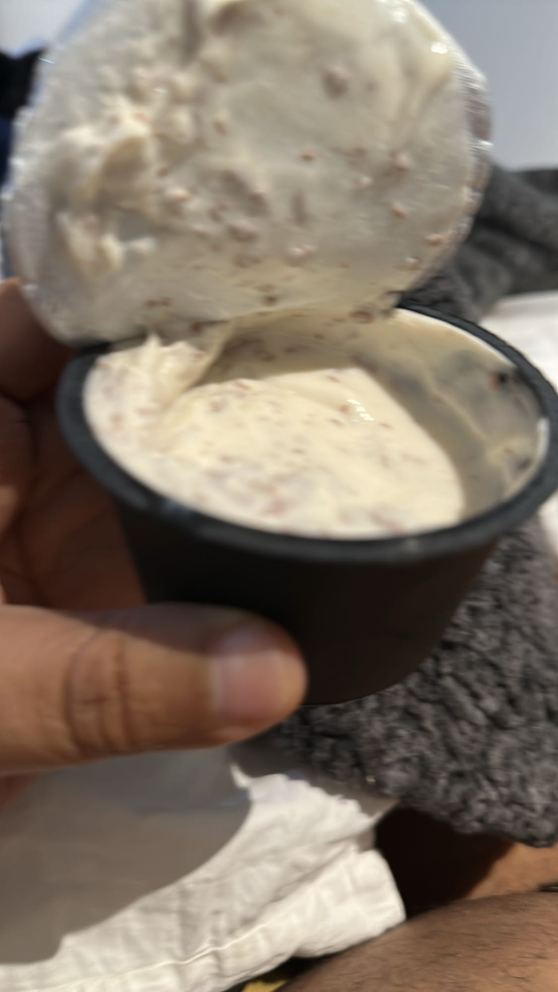 Creamy dip with bits