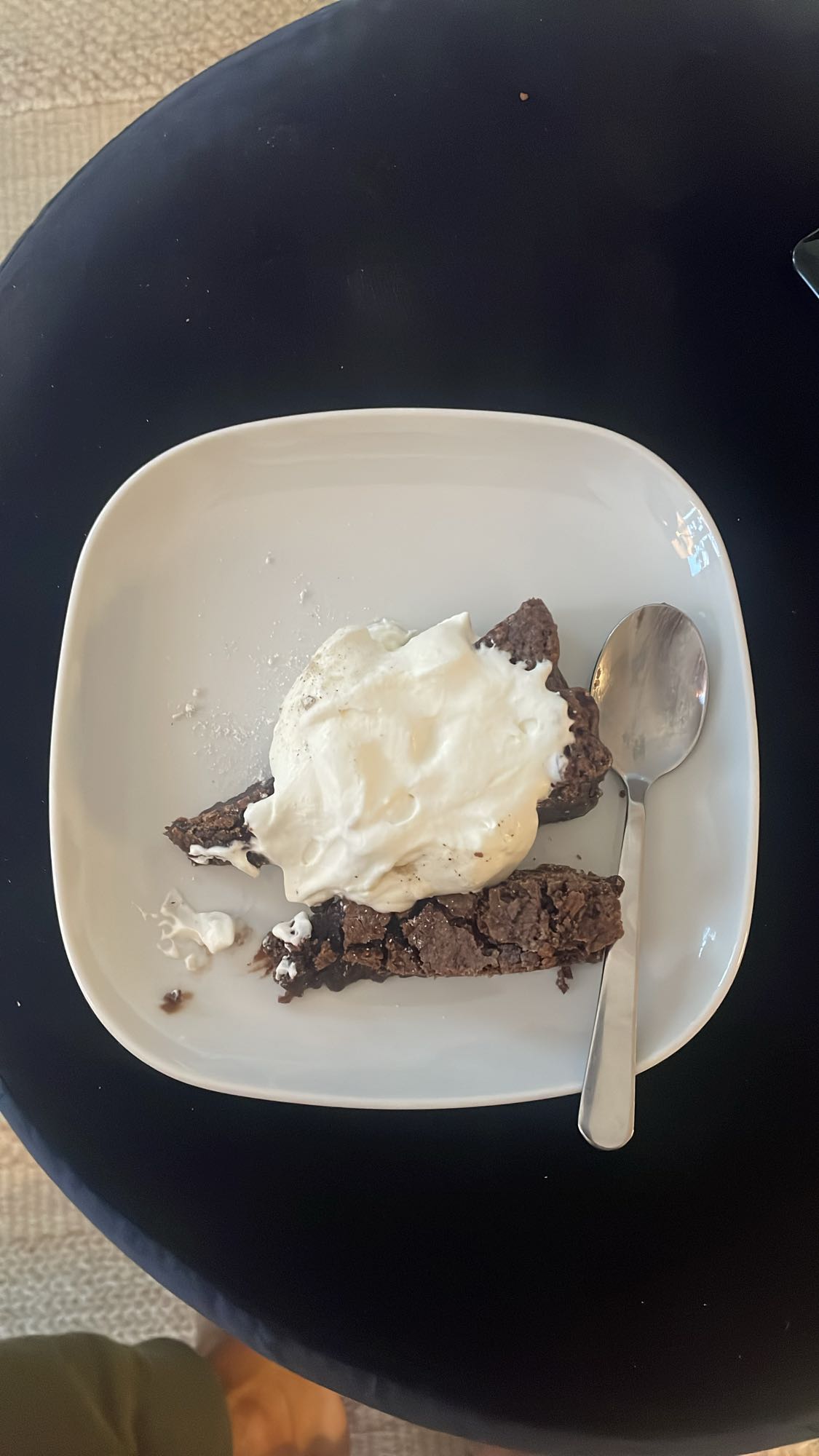 Kladdkaka med grädde