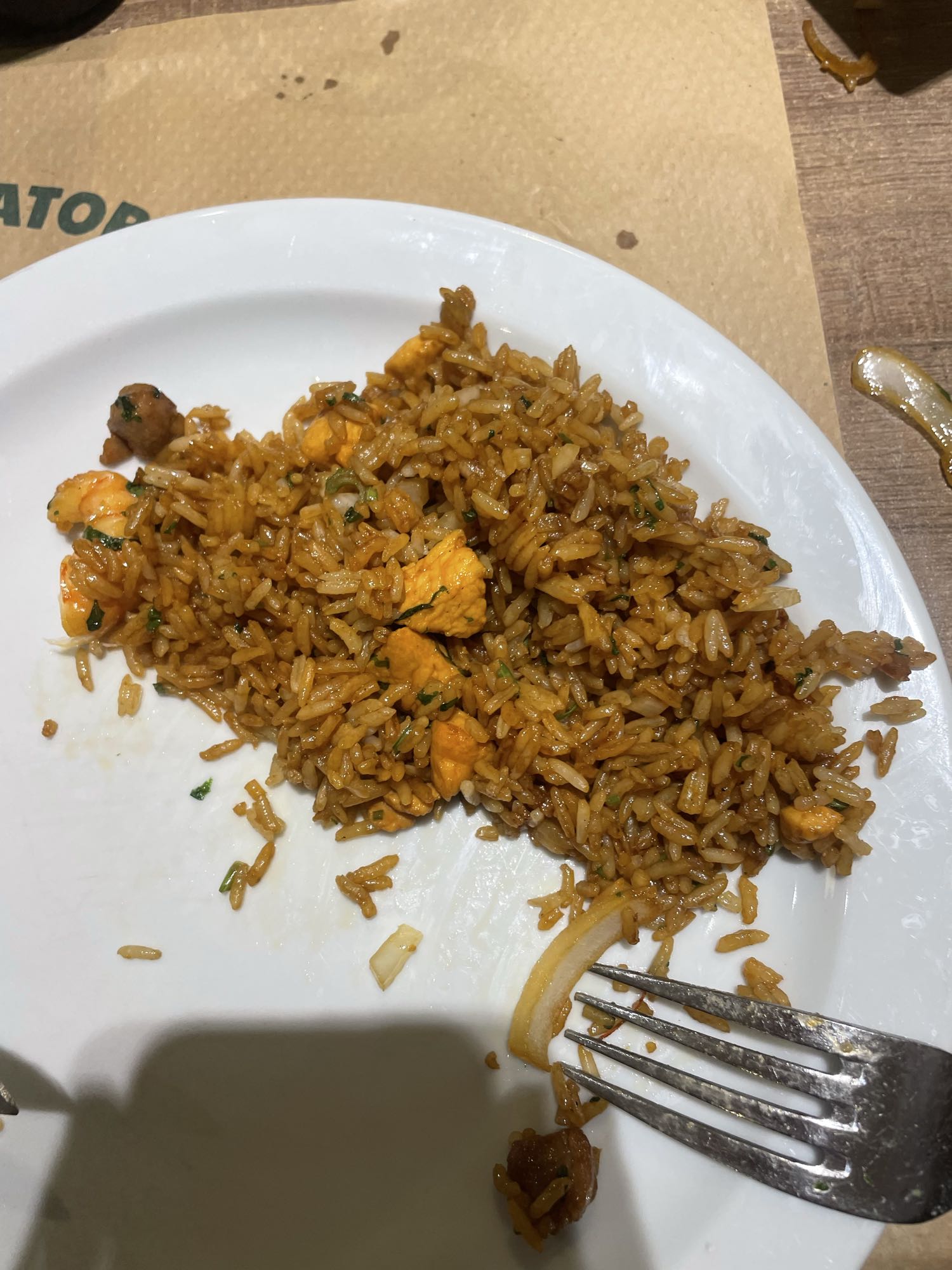 arroz frito con pollo