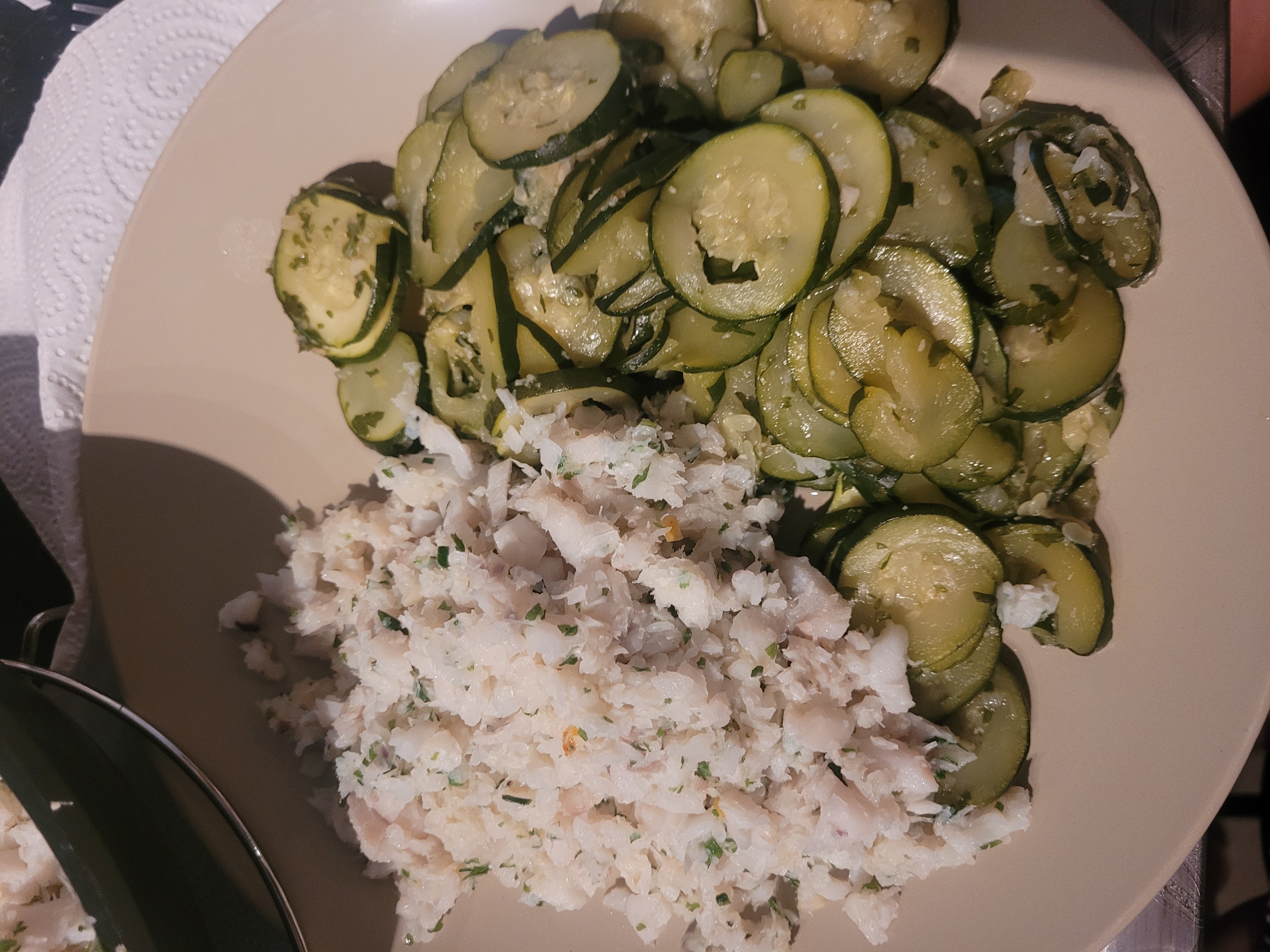 Cabillaud et courgettes