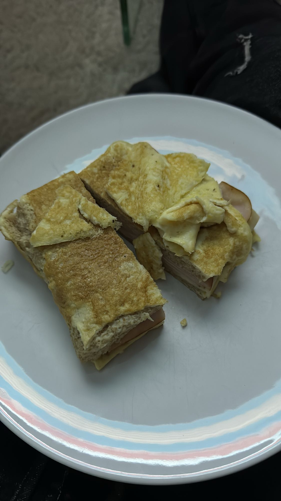 Sanwis con huevo, claras, pavo y queso havarty light