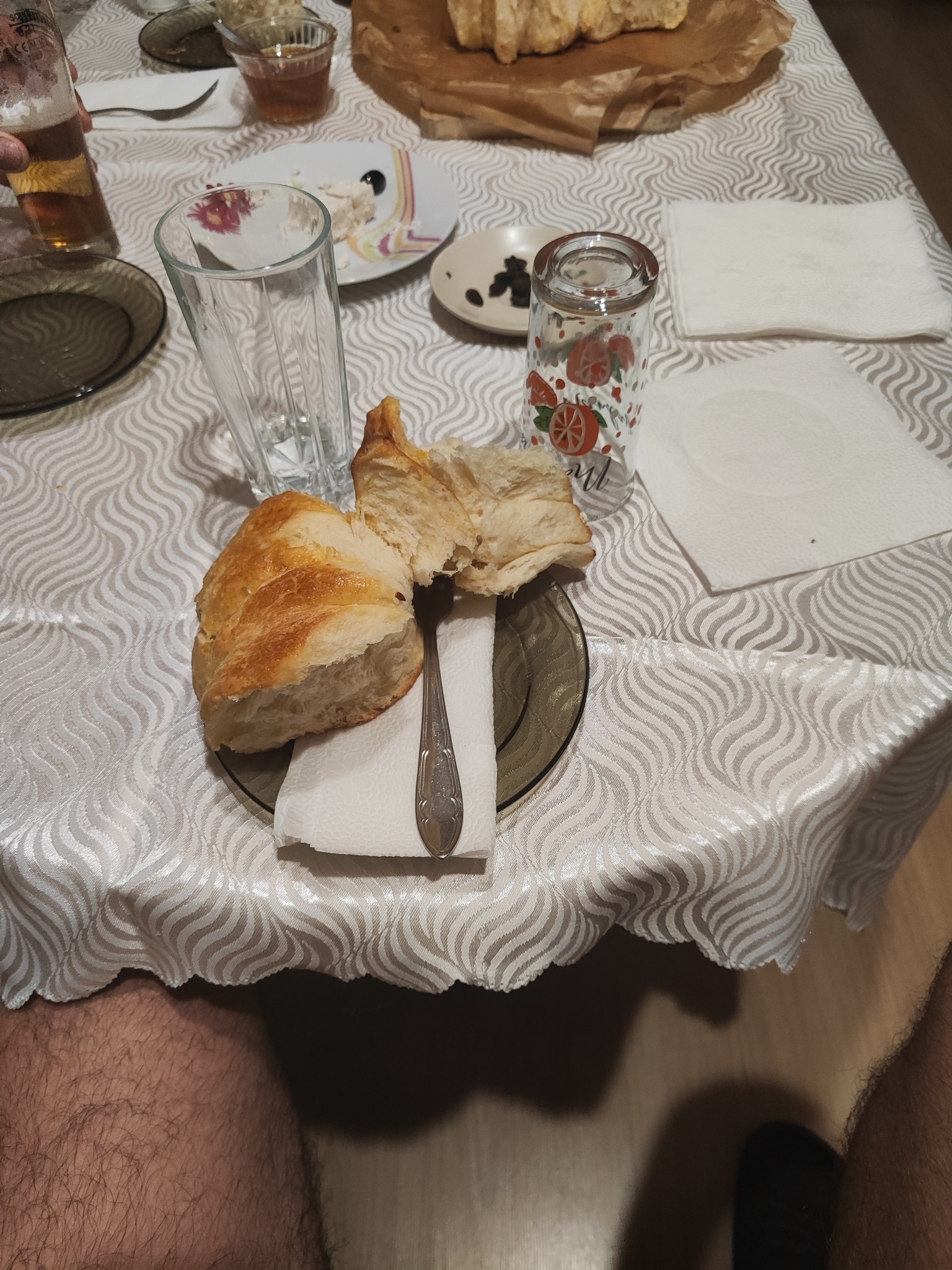 Bread and tea snack